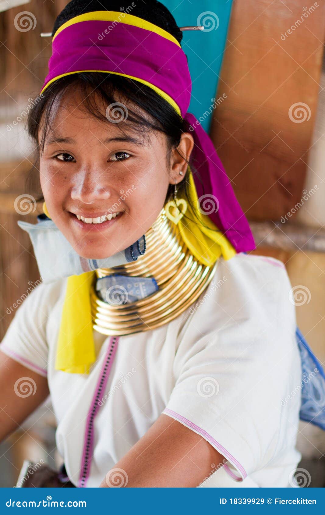 Karen tribe girl stock image. Image of people, mountain 18339929