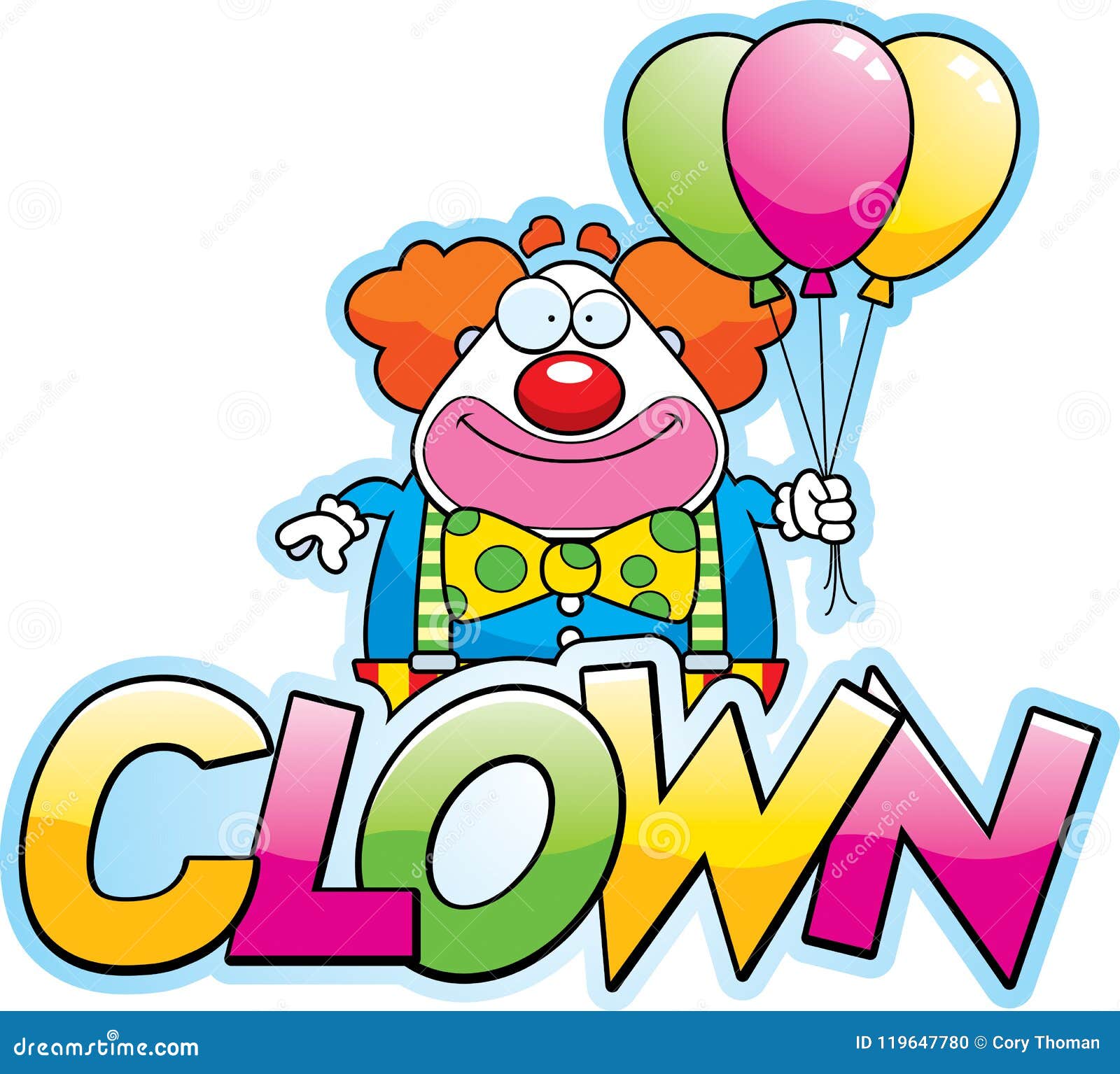 KarikaturClown Text vektor abbildung. Illustration von clown 119647780