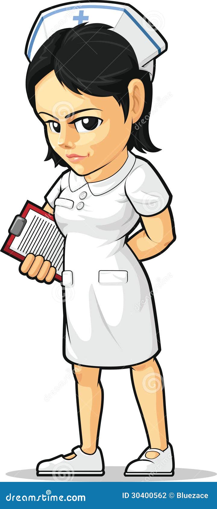 Karikatur Der Krankenschwester Vektor Abbildung - Illustration von