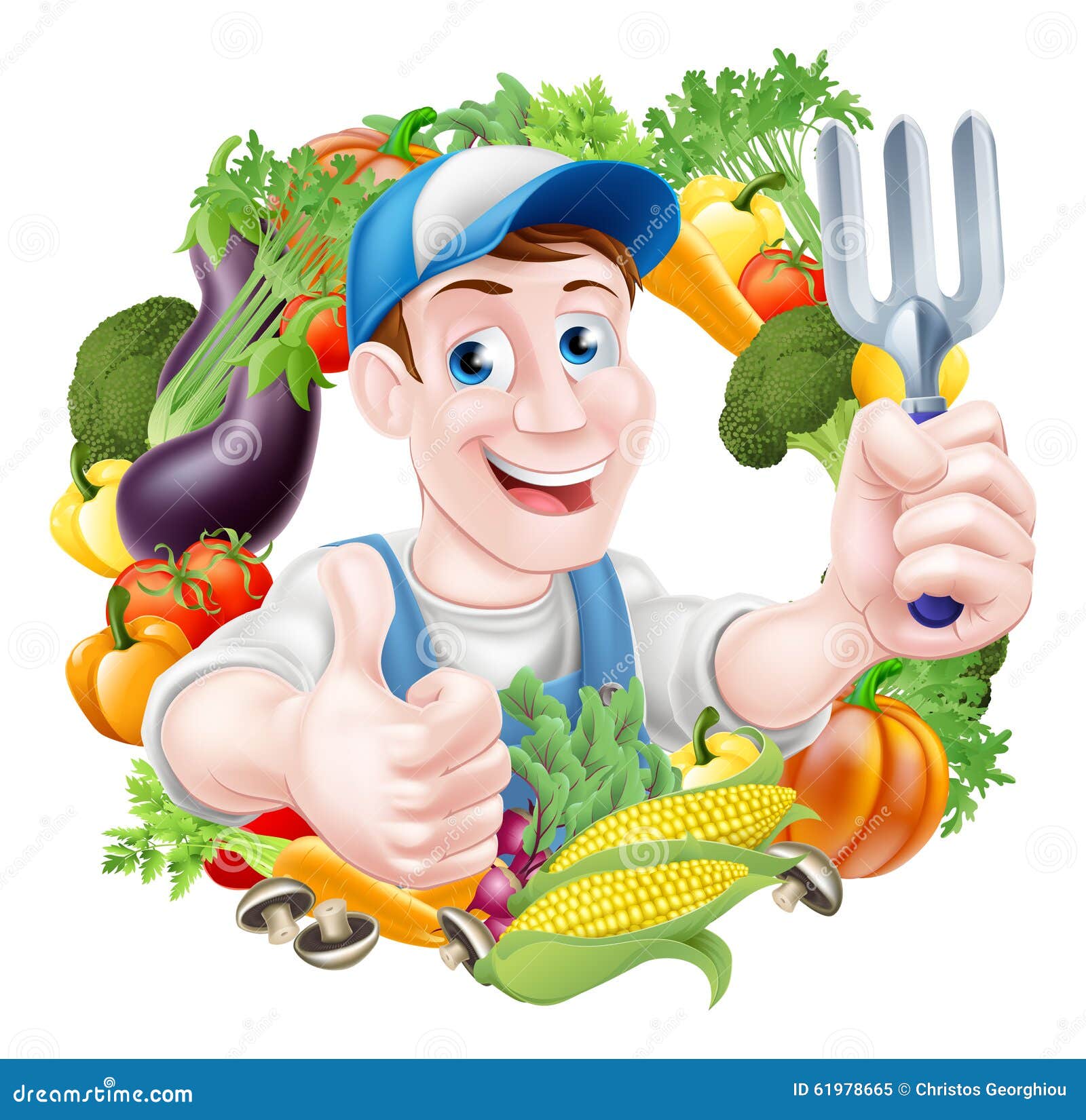KarikaturGemüseGärtner vektor abbildung. Illustration von markt