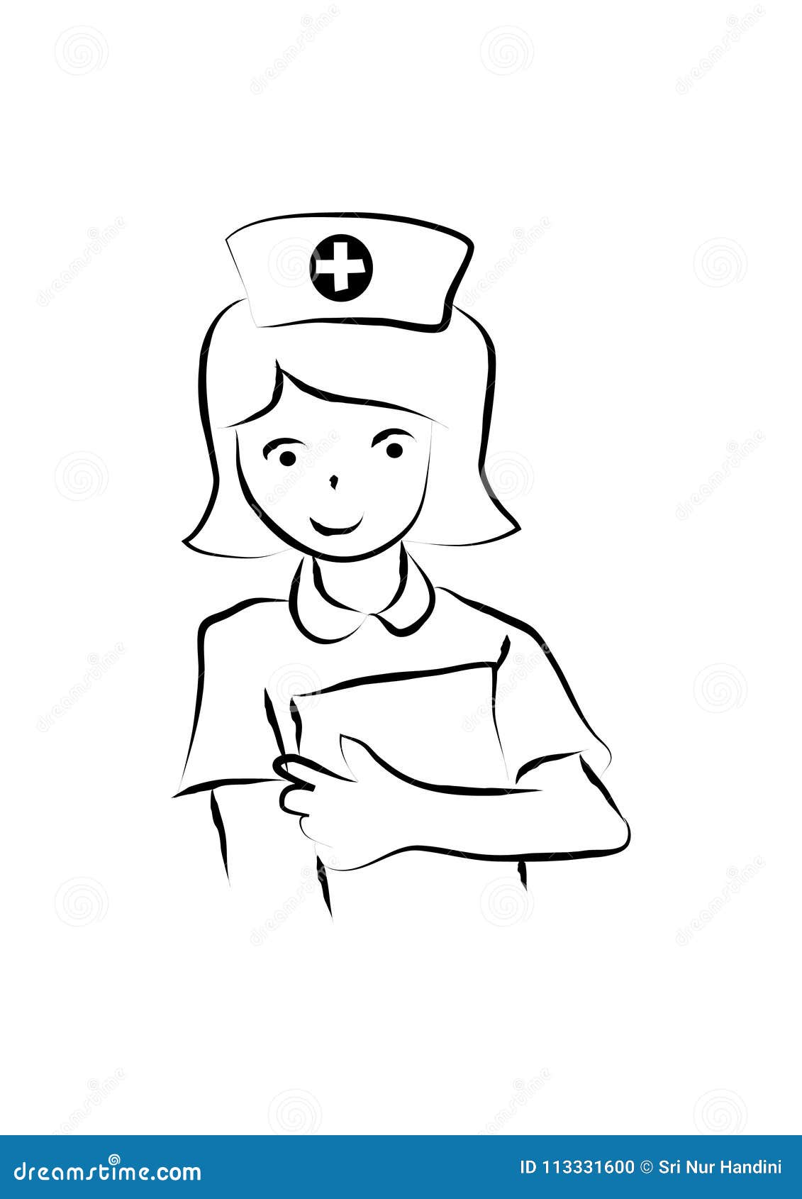 Karikatur-Krankenschwester stock abbildung. Illustration von kunst