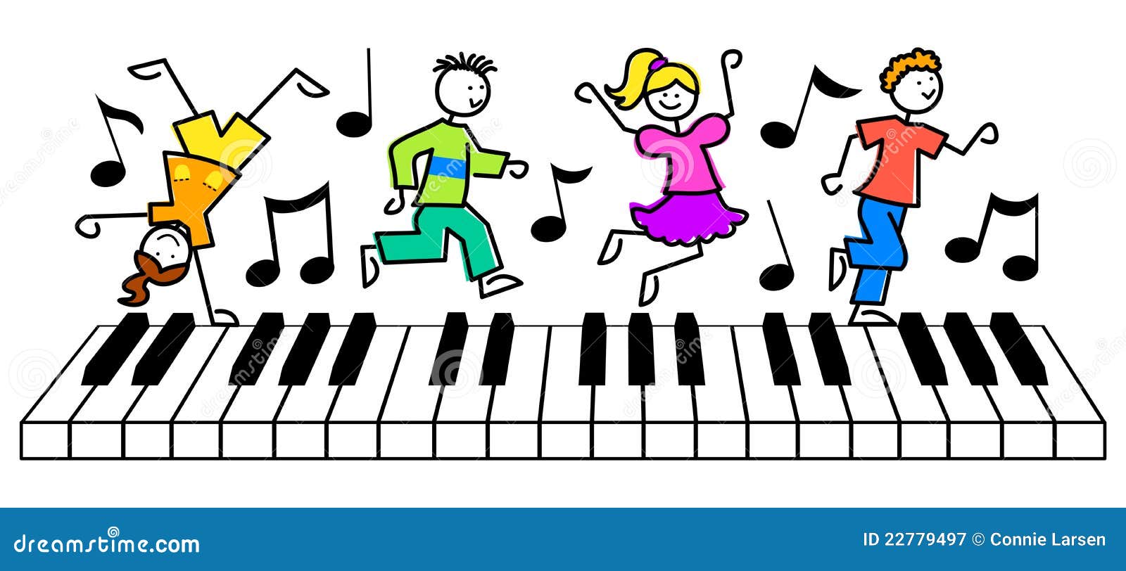 Karikatur Scherzt Musik-Tastatur Lizenzfreie Stockfotografie - Bild