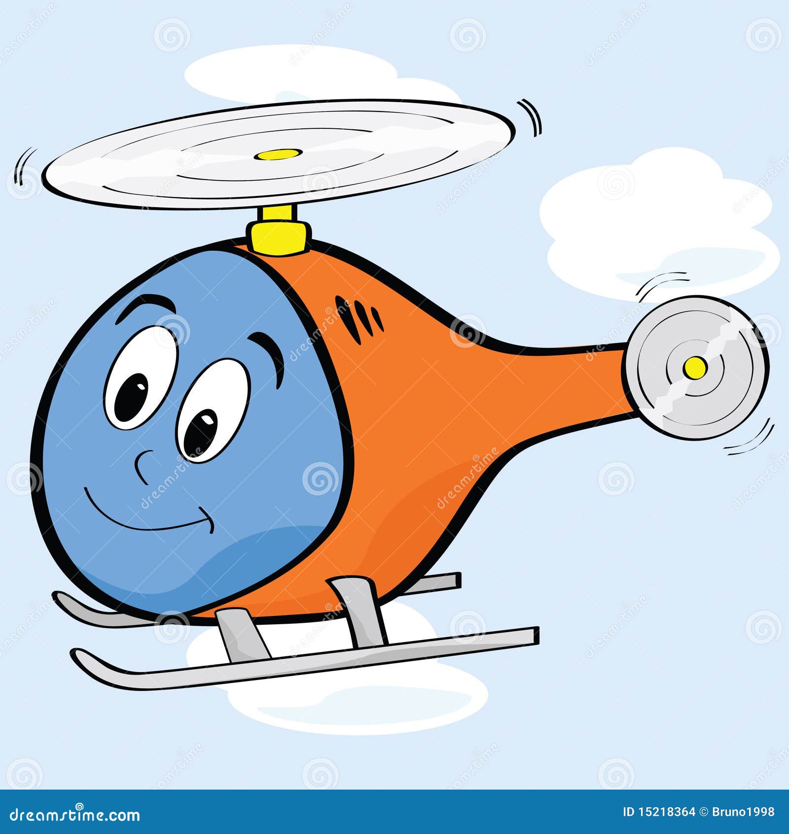 Karikaturhubschrauber vektor abbildung. Illustration von nett 15218364