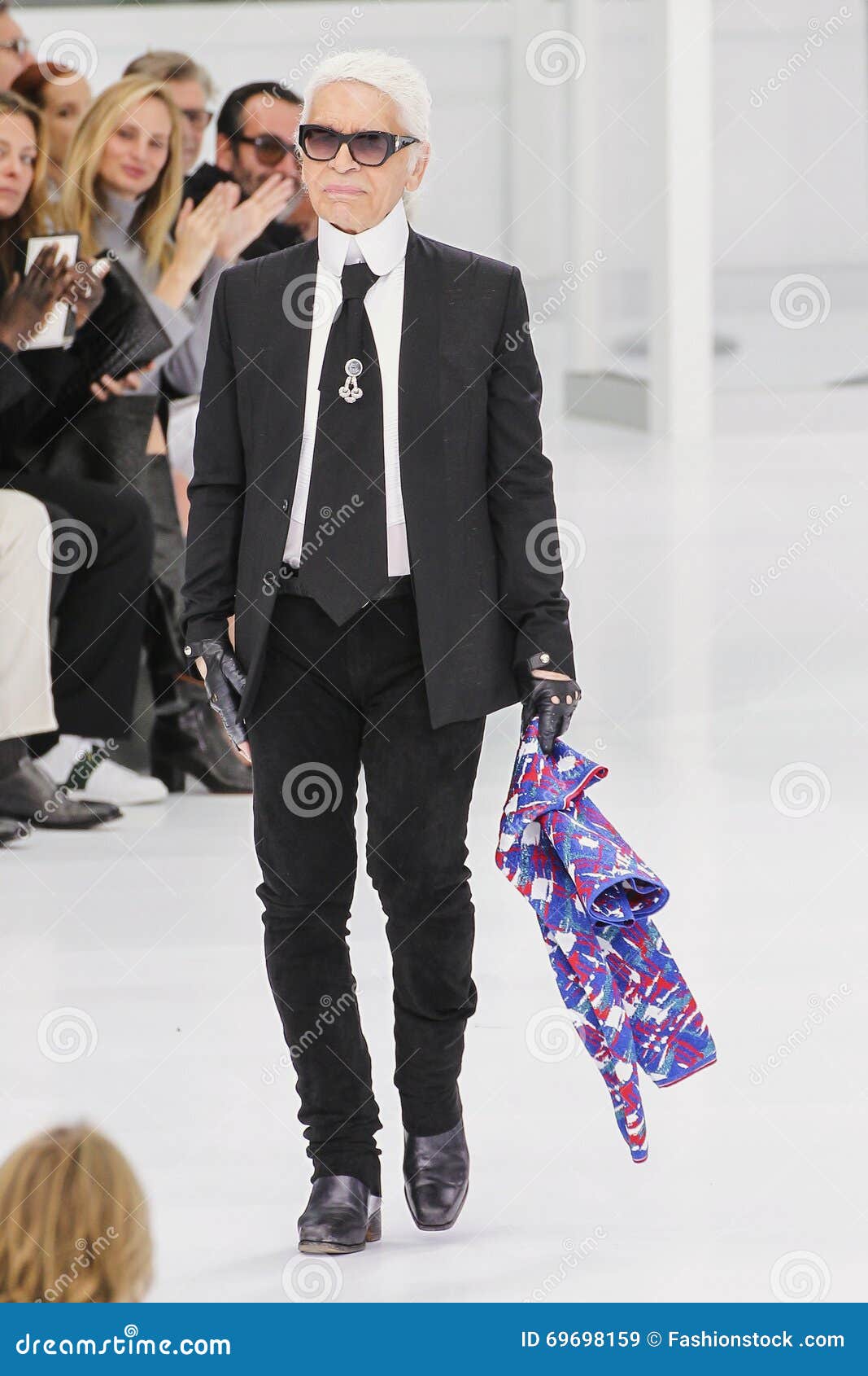 Karl Lagerfeld Walks the Runway during the Chanel Show Editorial