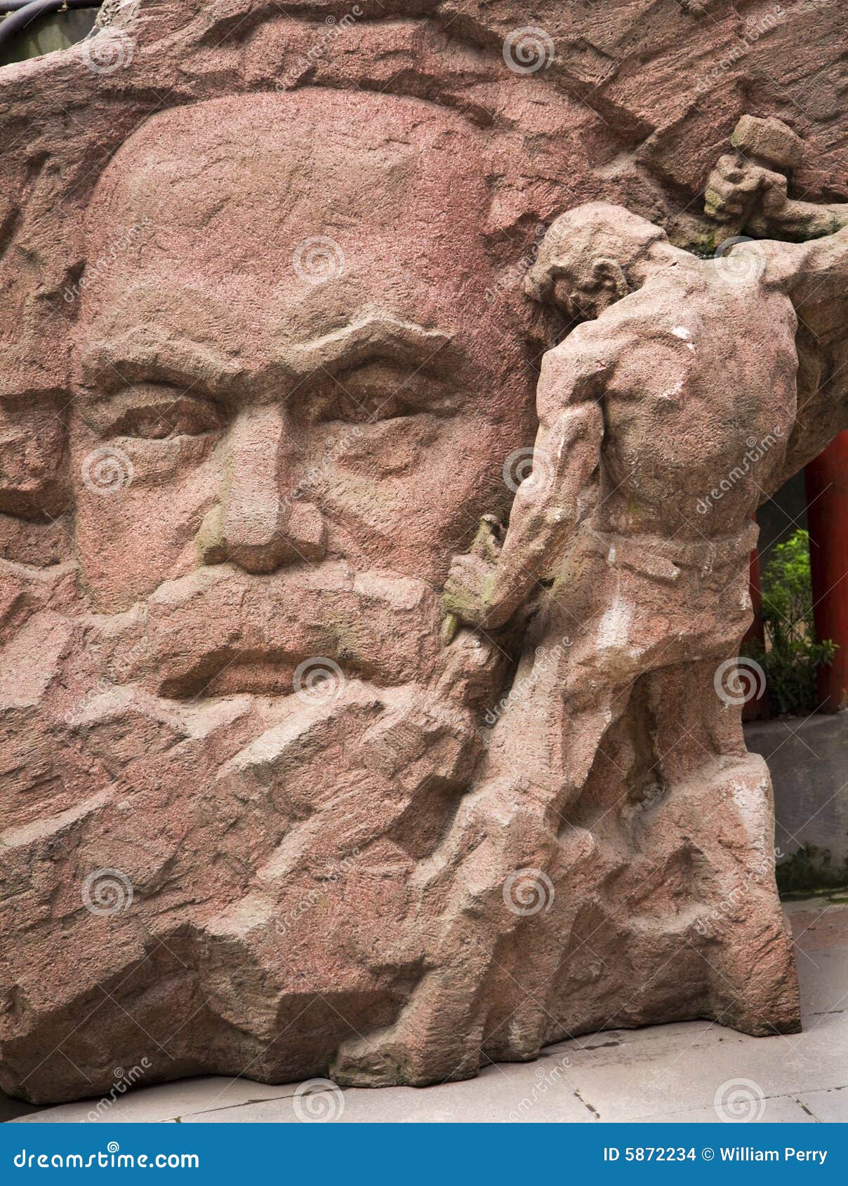 karl marx stone statue chongqing sichuan china