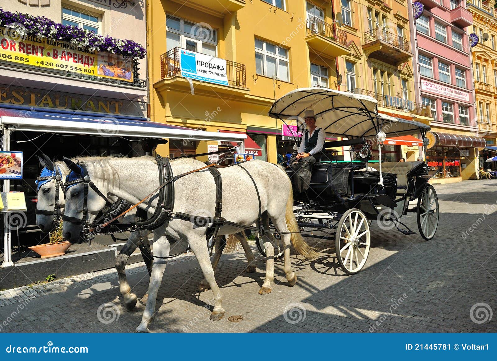 Il carrello del cavallo in Karlovy varia - il ricorso popolare nella Repubblica ceca