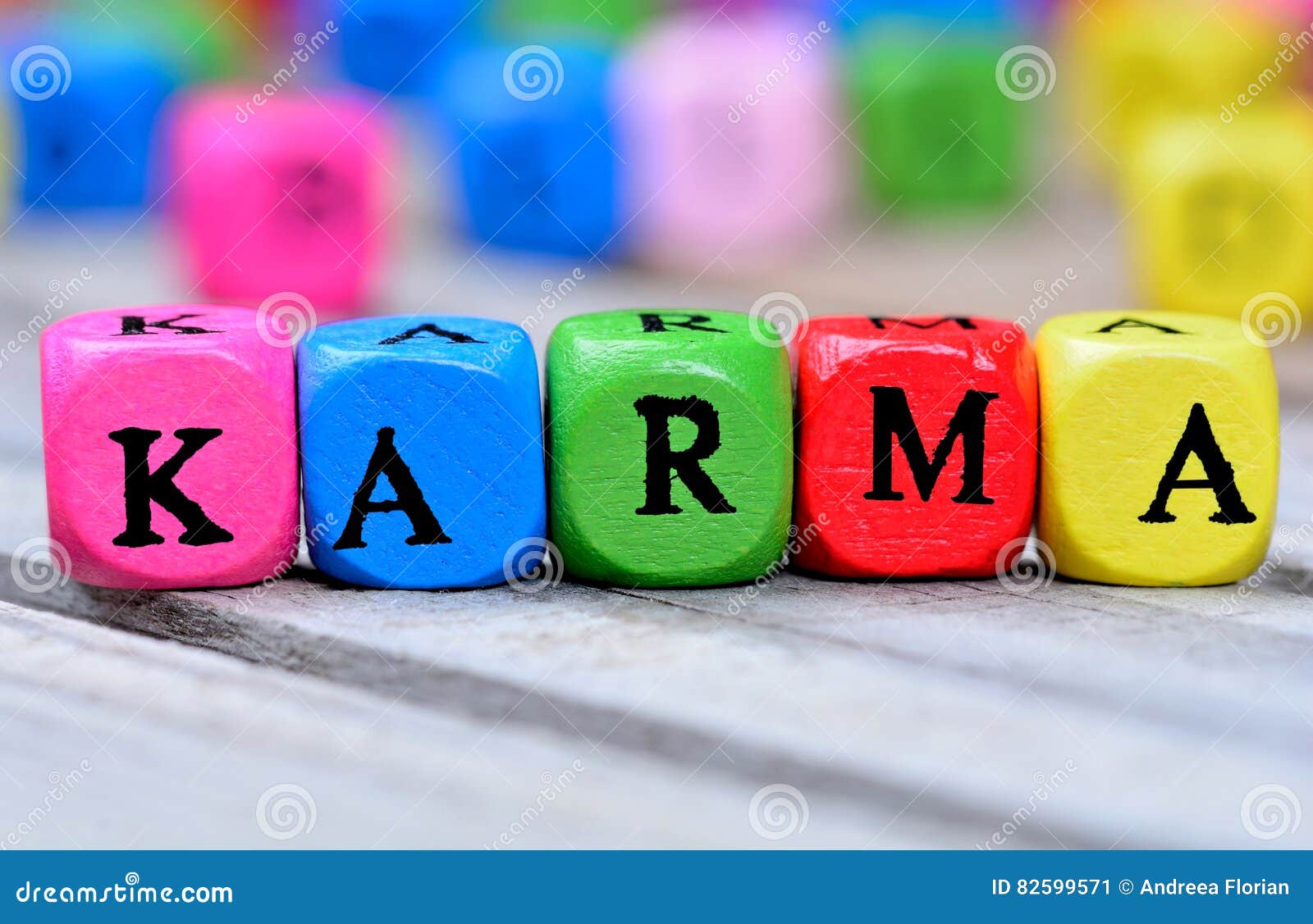 Karma word on table stock image. Image of life, background 82599571