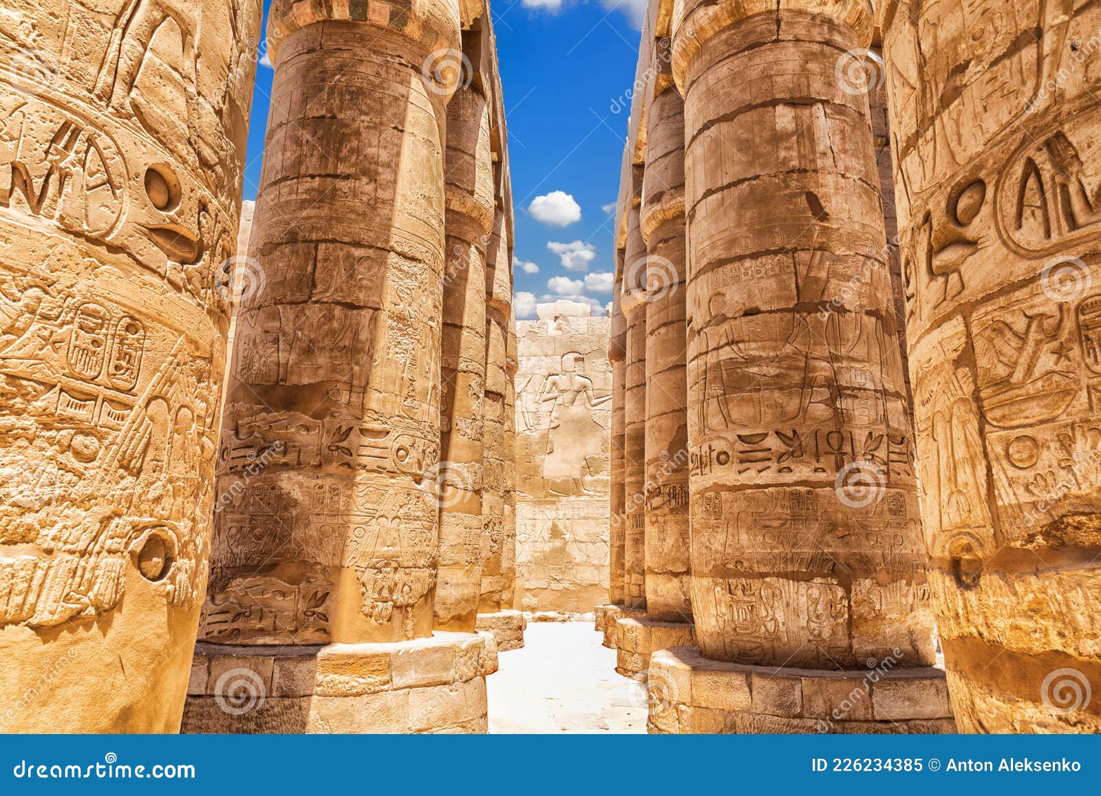 Karnak Temple Great Hypostyle Hall Pillars, Luxor, Egypt Stock Image Image of exterior, egypt