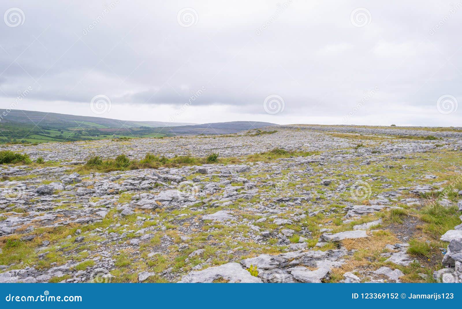 The Karst Landscape of National Park the Burren in Ireland Stock Photo ...