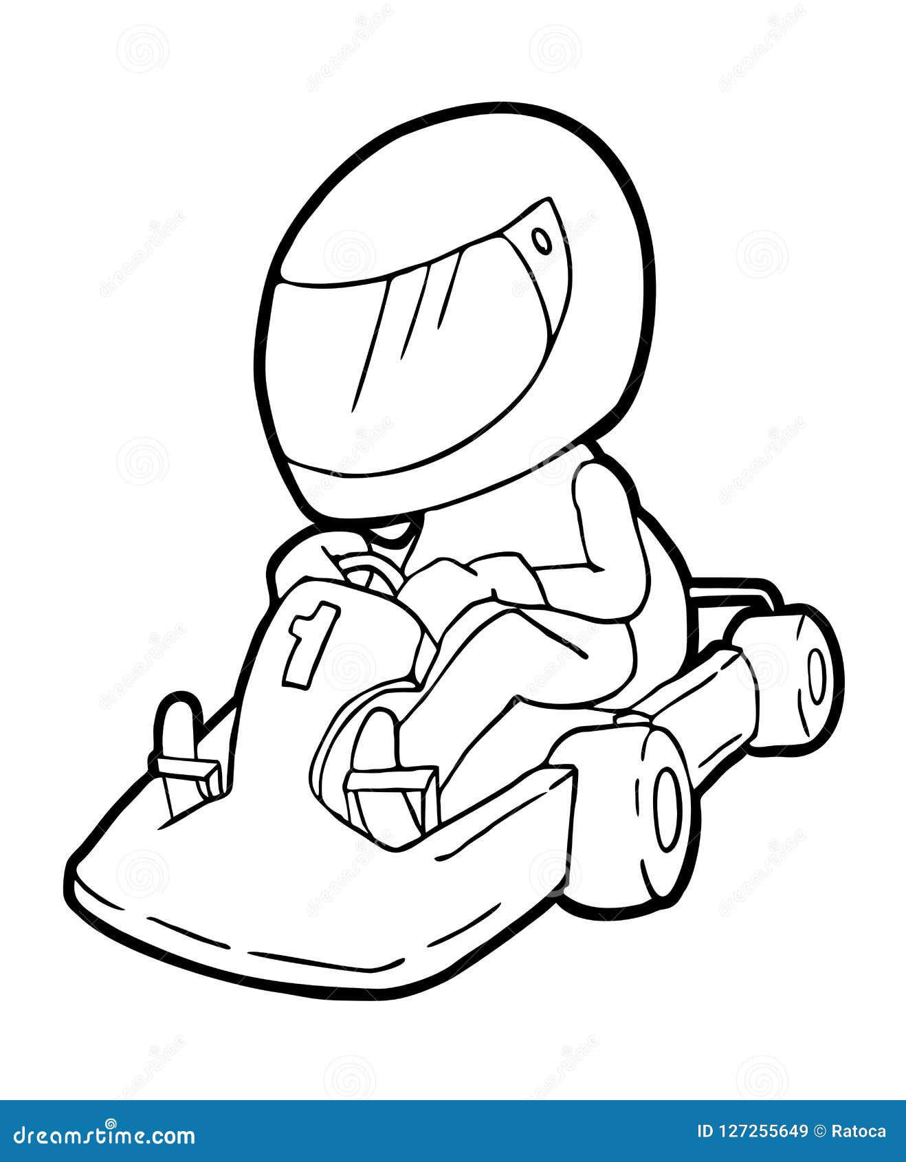 Desenhos para colorir de desenho de uma piloto de moto com seu capacete  para colorir 