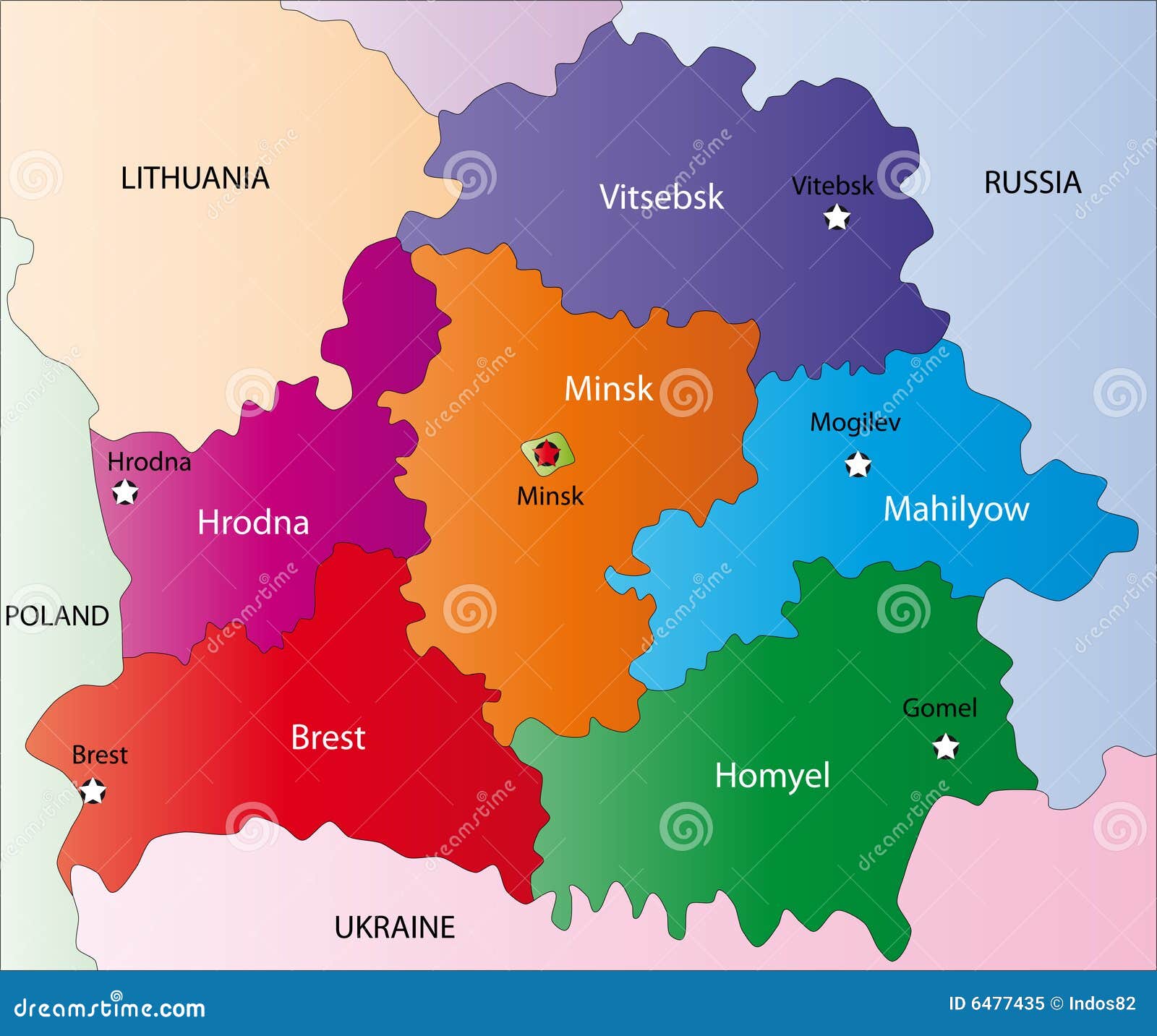 Karte von Belarus vektor abbildung. Illustration von ...
