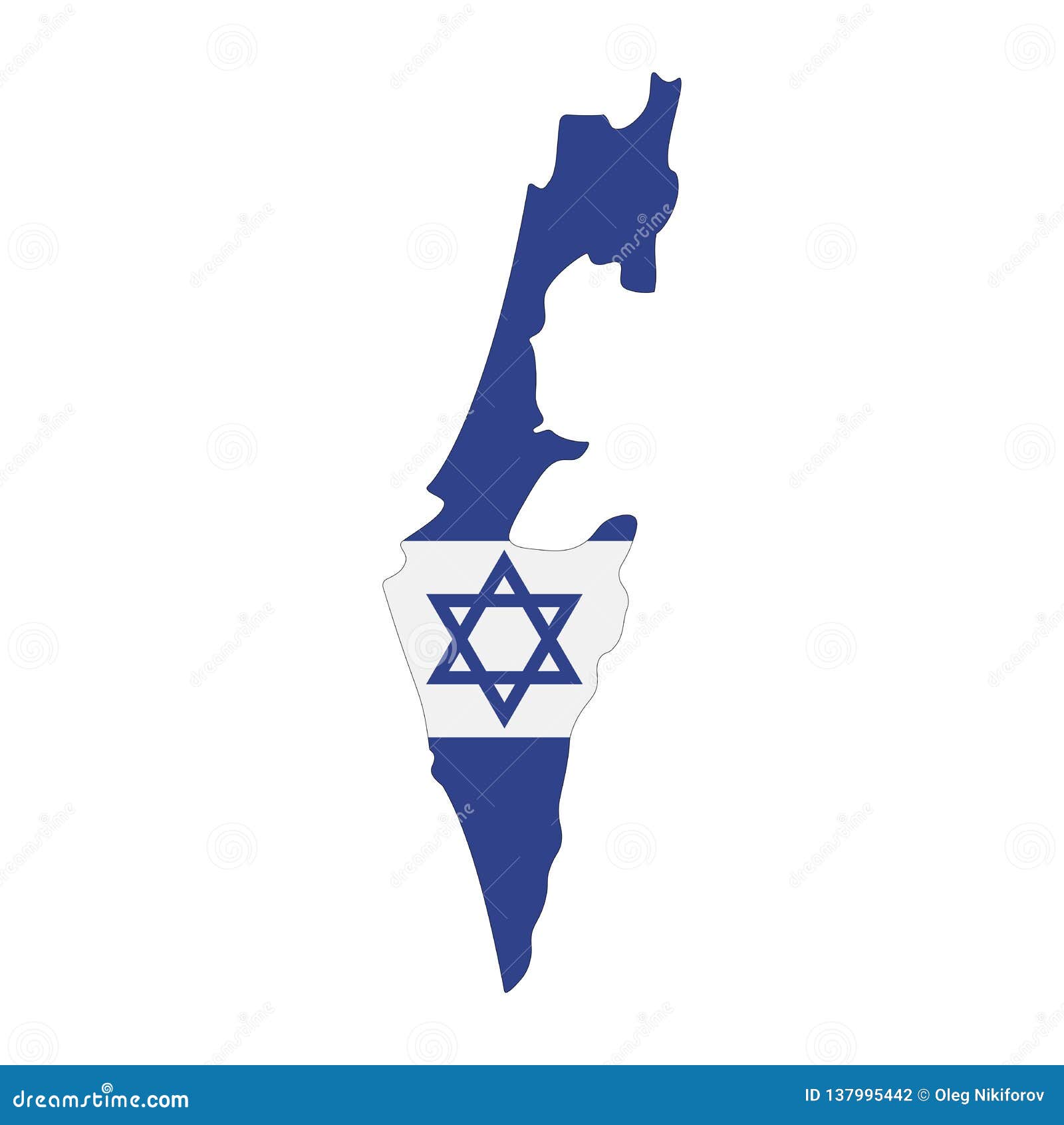 Karte von Israel - Flagge stock abbildung. Illustration ...