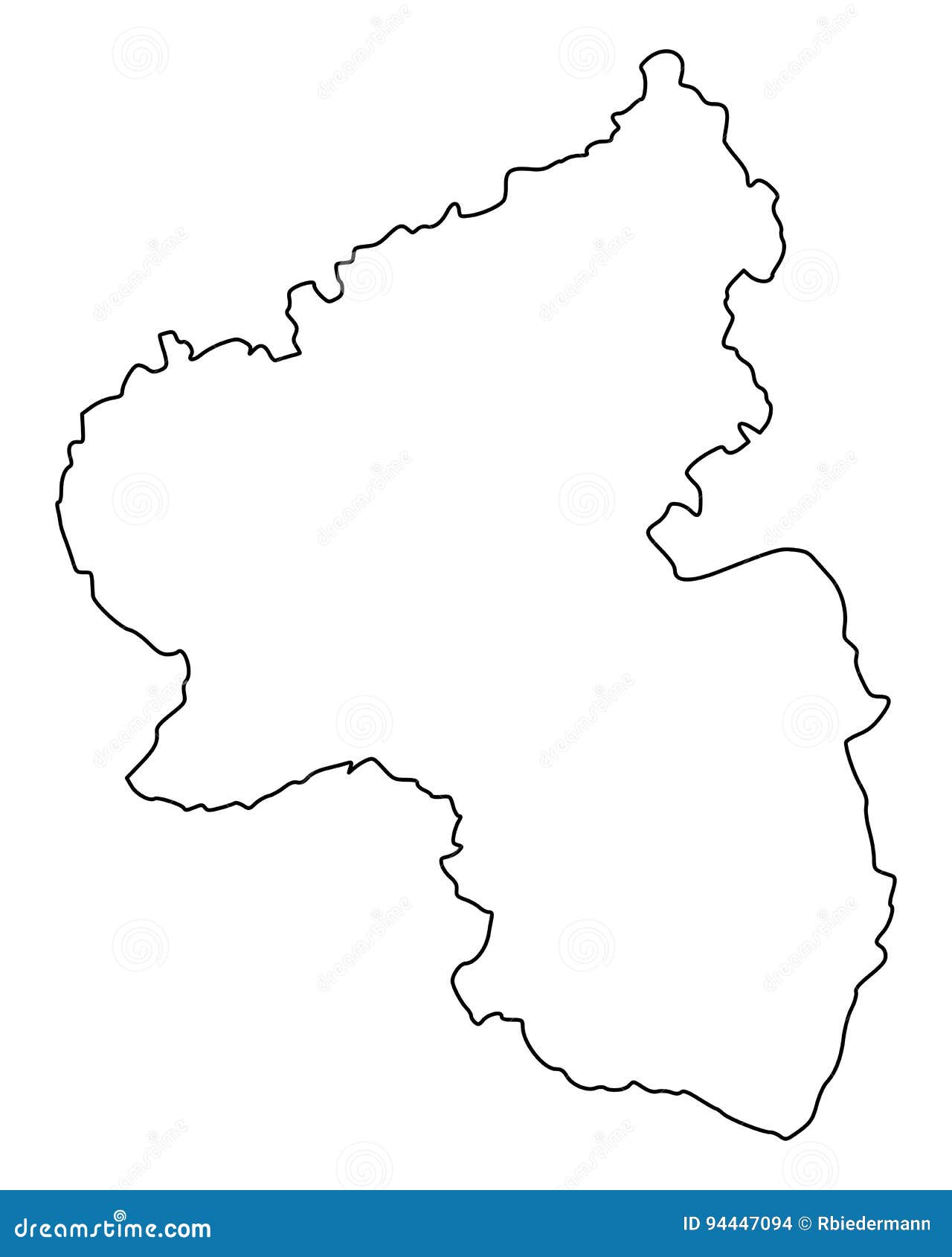 Karte Von Rheinland-Pfalz Vektor Abbildung. Illustration Von Form