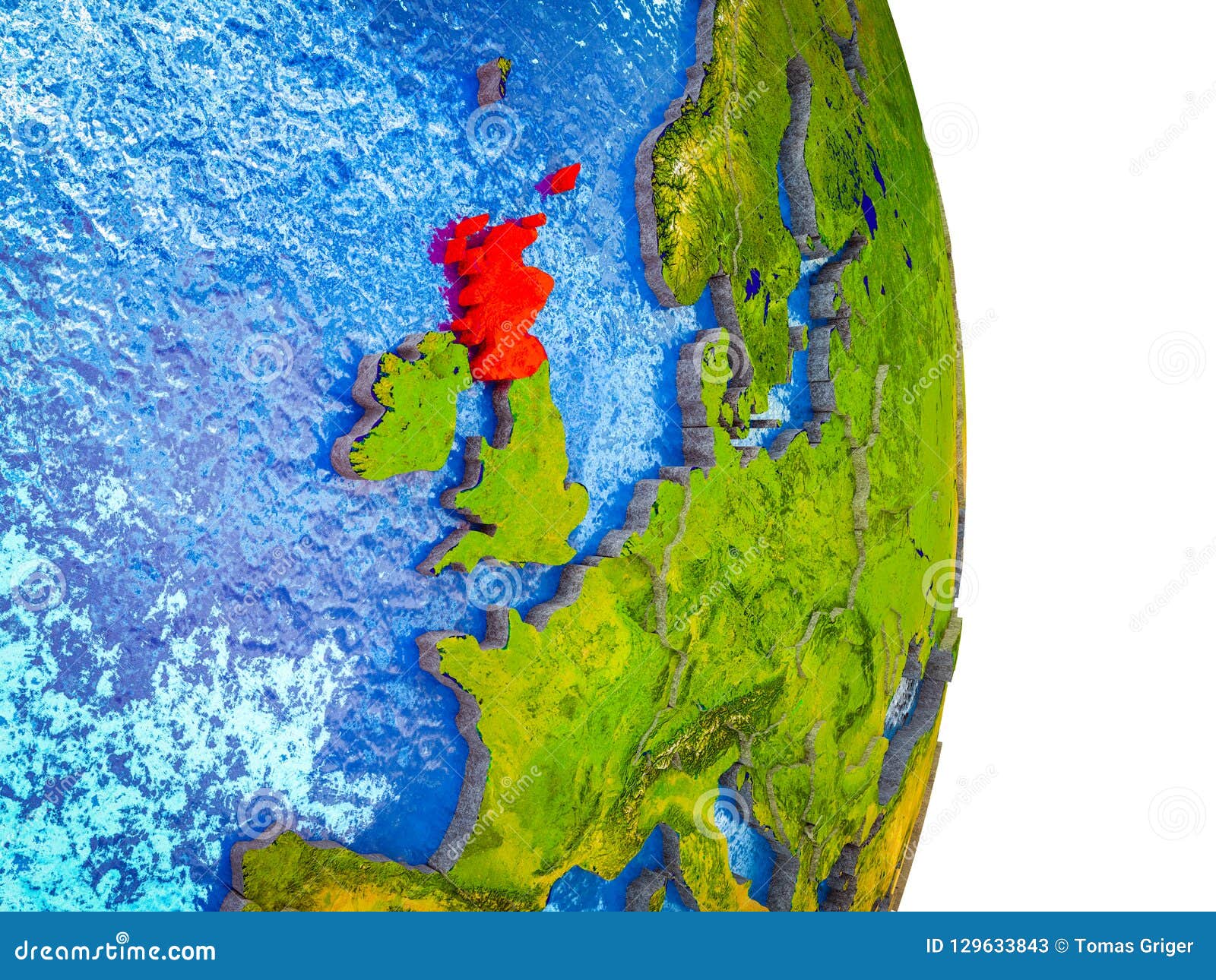 Karte Von Schottland Auf Erde 3d Stock Abbildung Illustration Von Schottland Karte