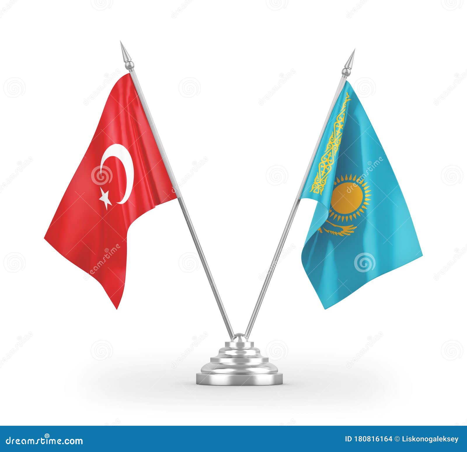Kasachstan- Und Truthahntabellenflaggen Isoliert Auf Weißer Reproduktion 3d  Stock Abbildung - Illustration von sitzung, doppeltes: 180816164