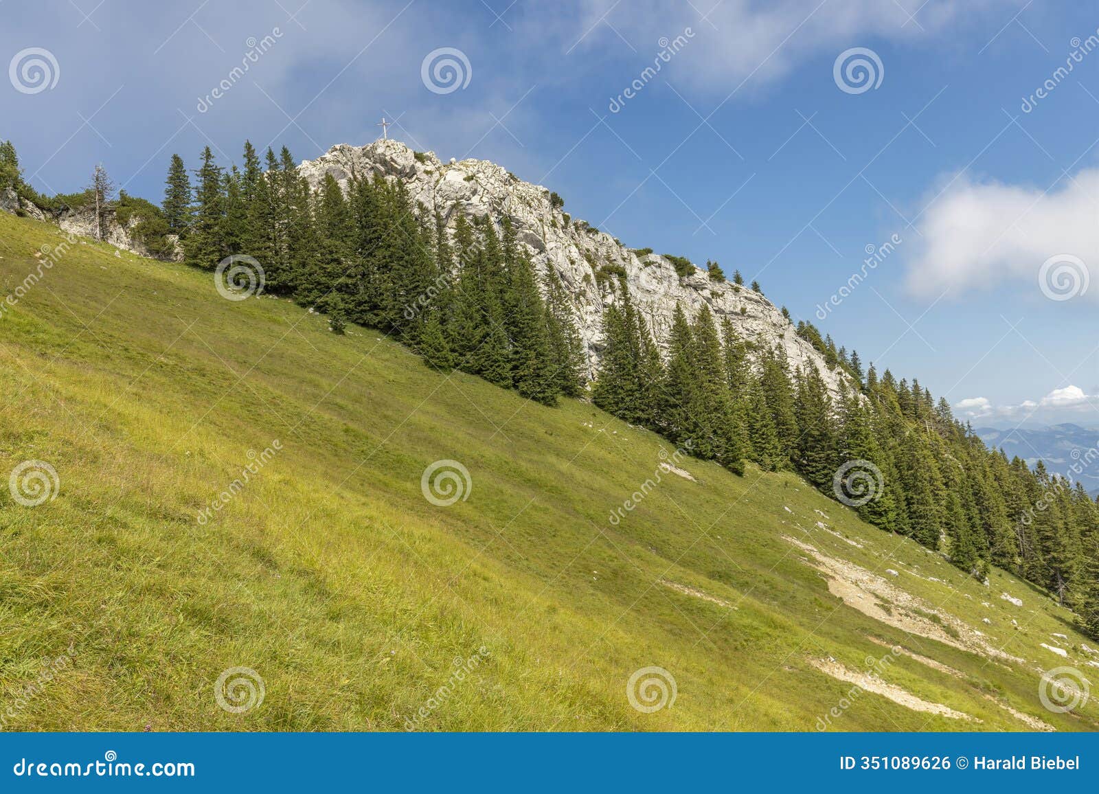 kaserwand rocks in the sudelfeld area in upper bavaria (germany) in summer