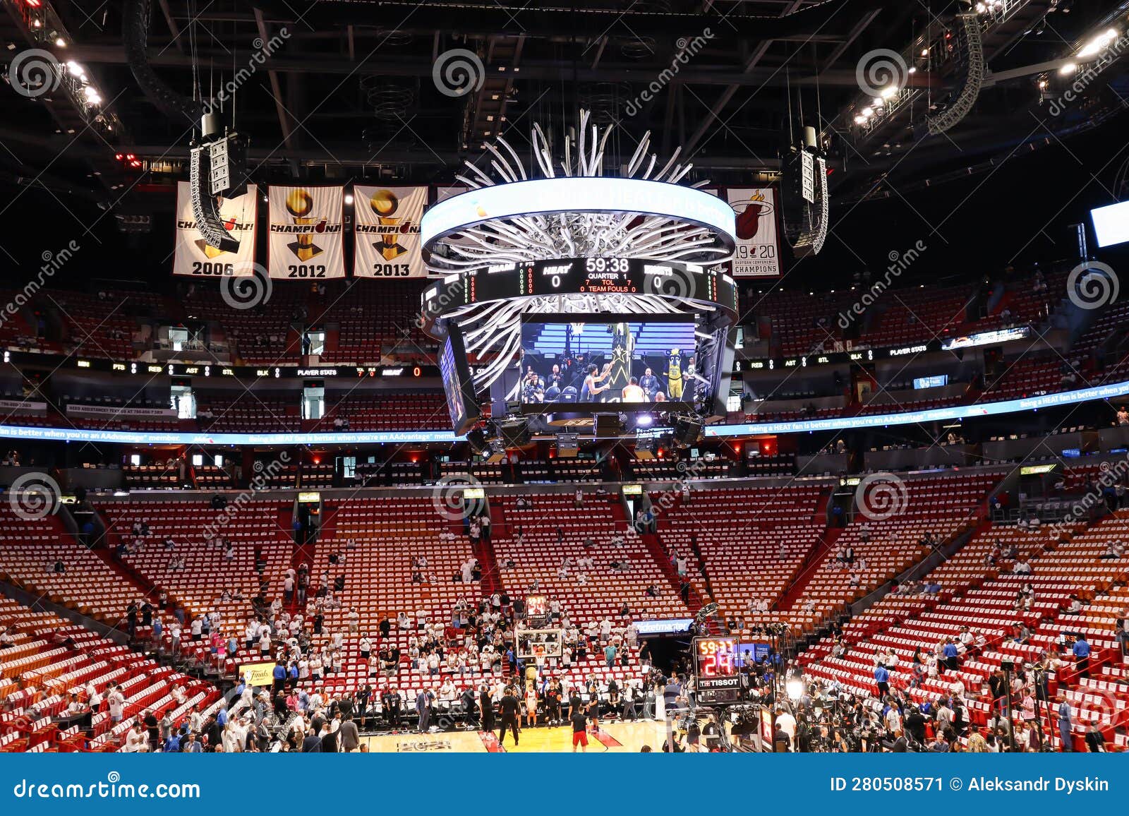 NBA Playoffs, Game 3 between Denver Nuggets and Miami Heat: Kaseya Center  Stadium before the Game Editorial Image - Image of competition, heat:  280508505