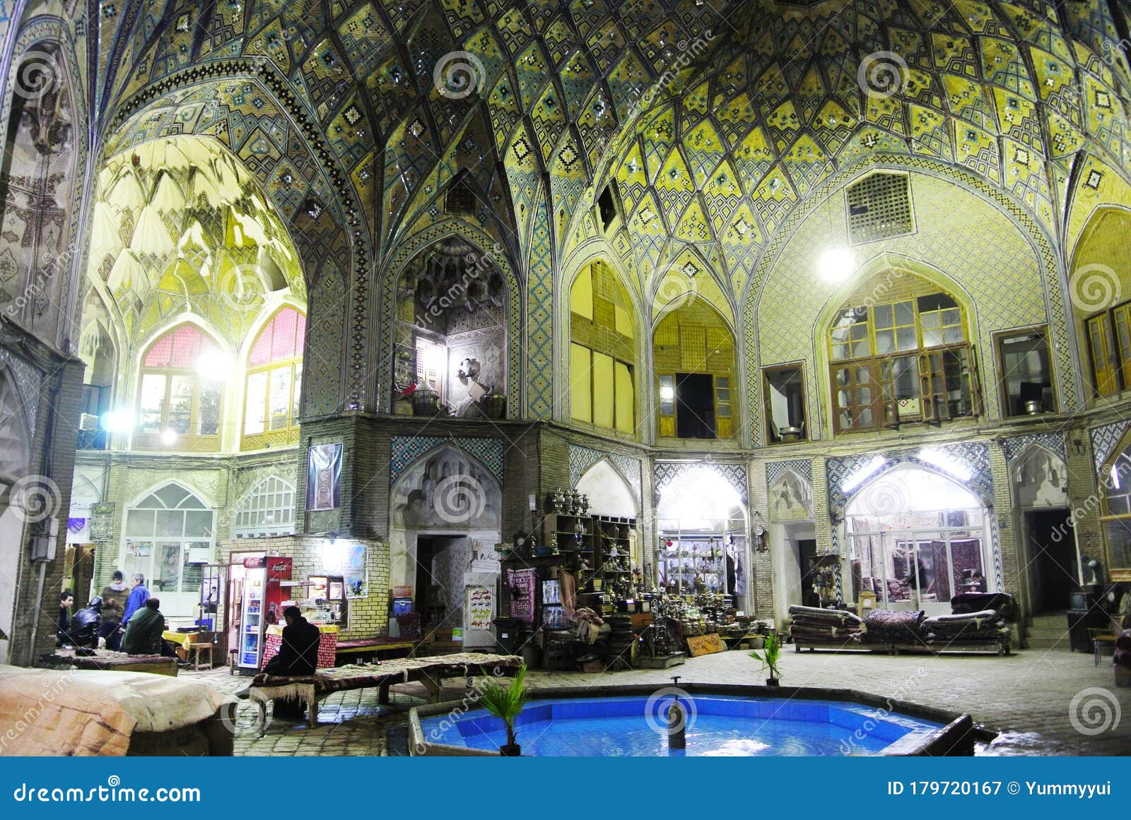 The Great Interiors of Kashan Grand Bazaar, Iran. Editorial Photography