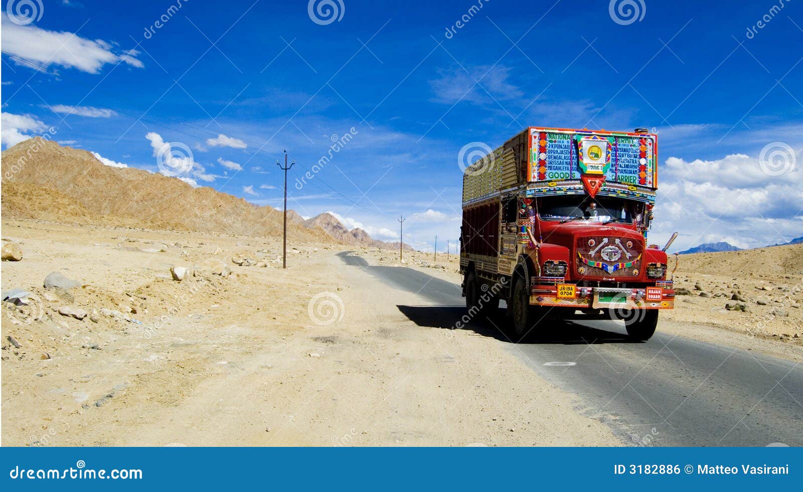 Kashmiri truck stock photo. Image of sand, truck, desert 3182886