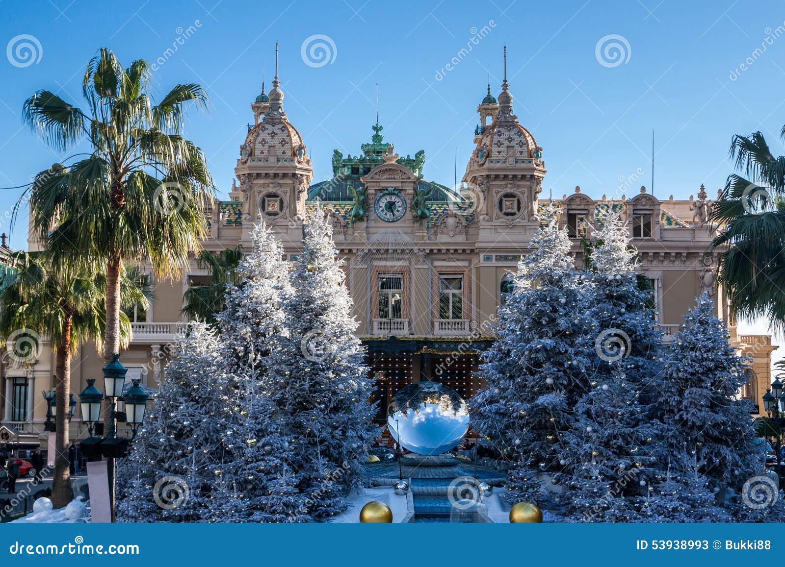 Kasino in Monte Carlo am Weihnachten Stockbild - Bild von leuchte ...