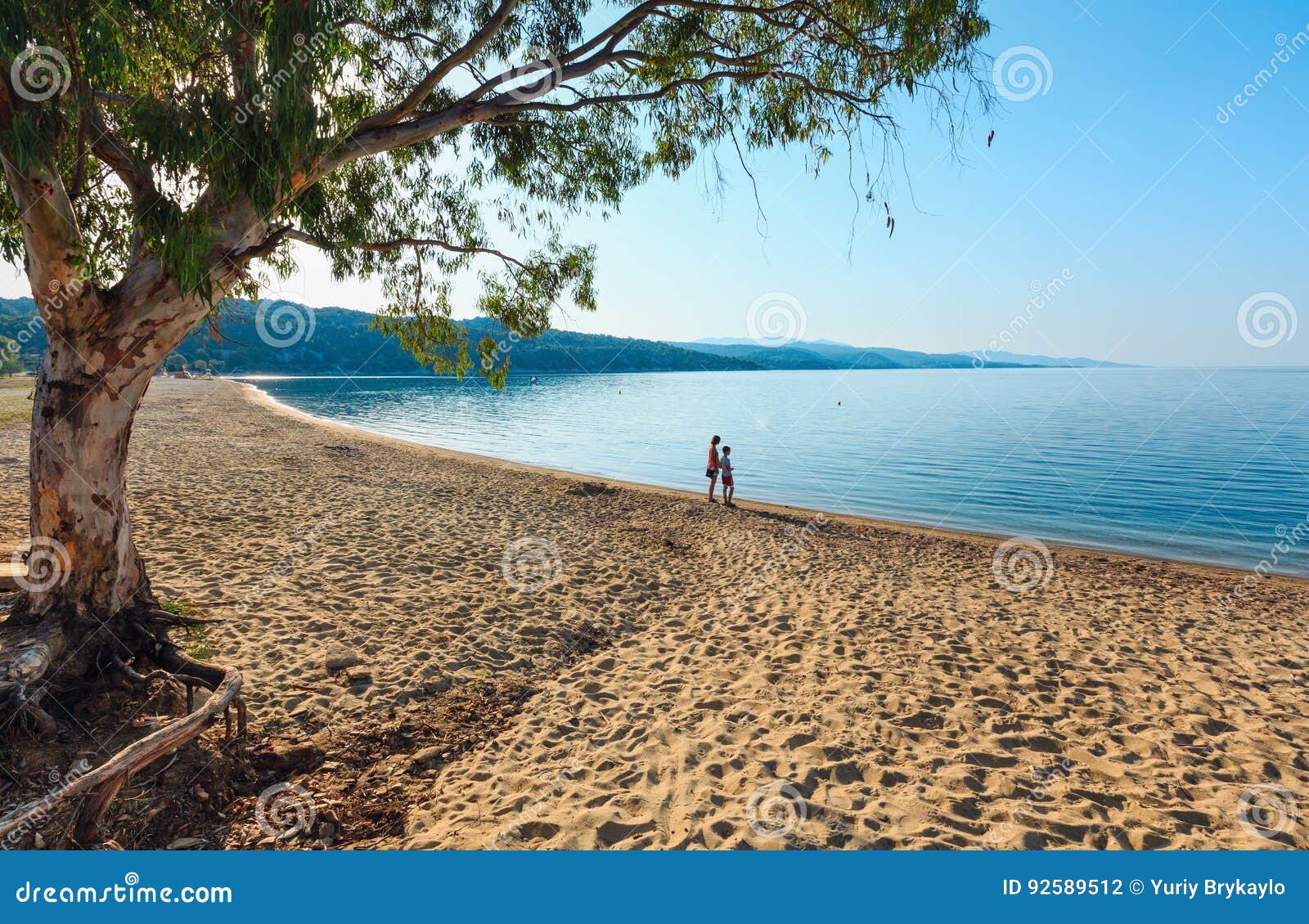 Kastri-Strand, Halkidiki, Griechenland Stockfoto - Bild von ufer