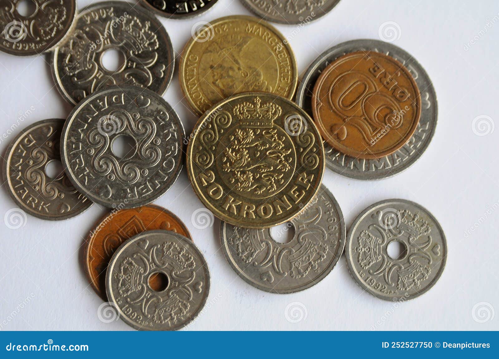 danish currency in coins and danish finance copenhagen denamrk