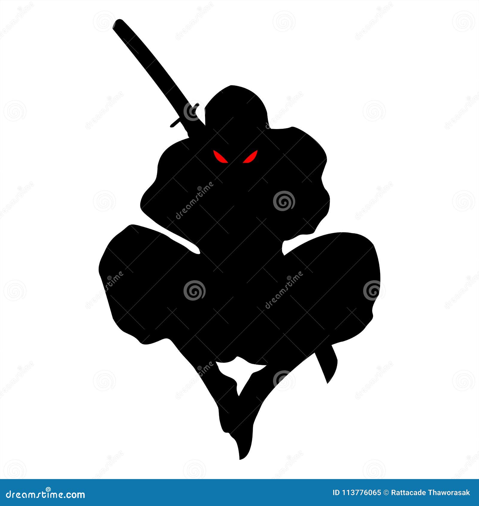 Guerreiro Samurai Japonês. Poderoso Ninja Com Espadas. Cartaz Legal Do  Combatente Asiático Com Katana Ilustração do Vetor - Ilustração de  armadura, preto: 273756613