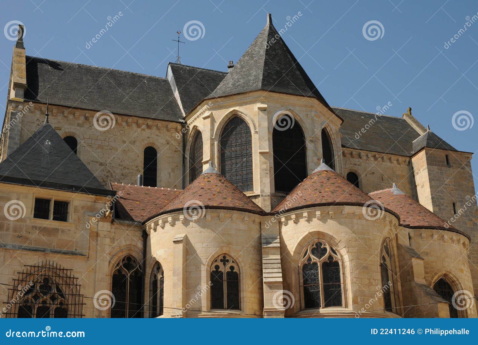 De kathedraal van Pontoise val-D'Oise binnen