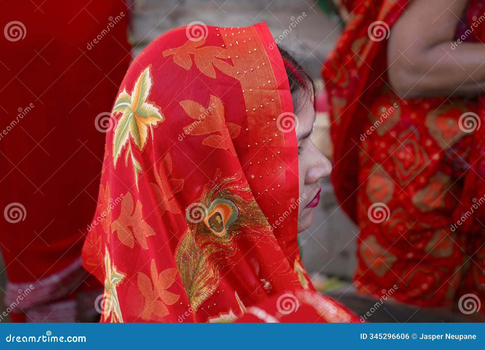 chhath puja parwa sun god celebration with fruits, lights and lamps in river side pond in nepal and india