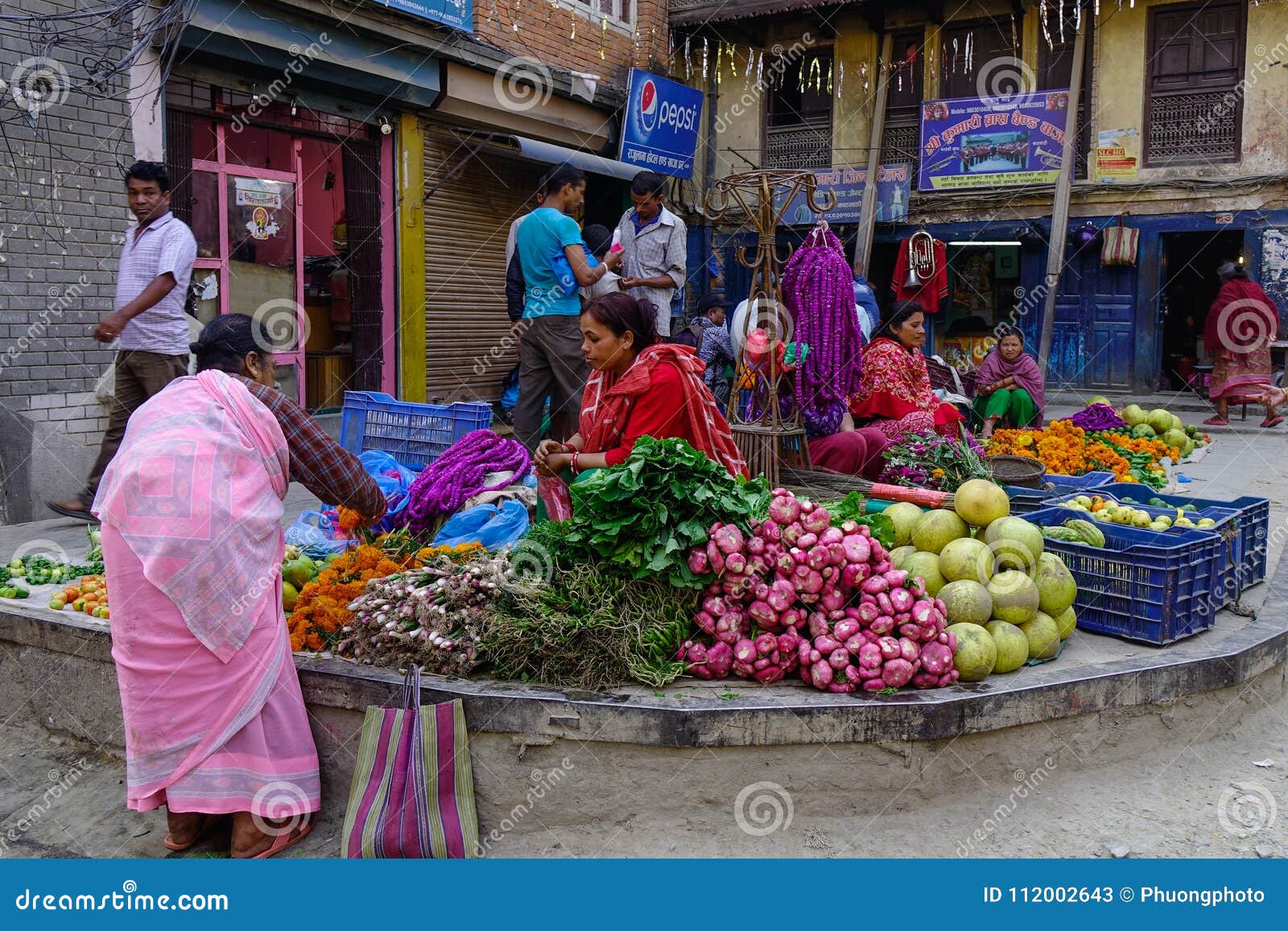 Vendors on Street in Kathmandu, Nepal Editorial Stock Photo - Image of