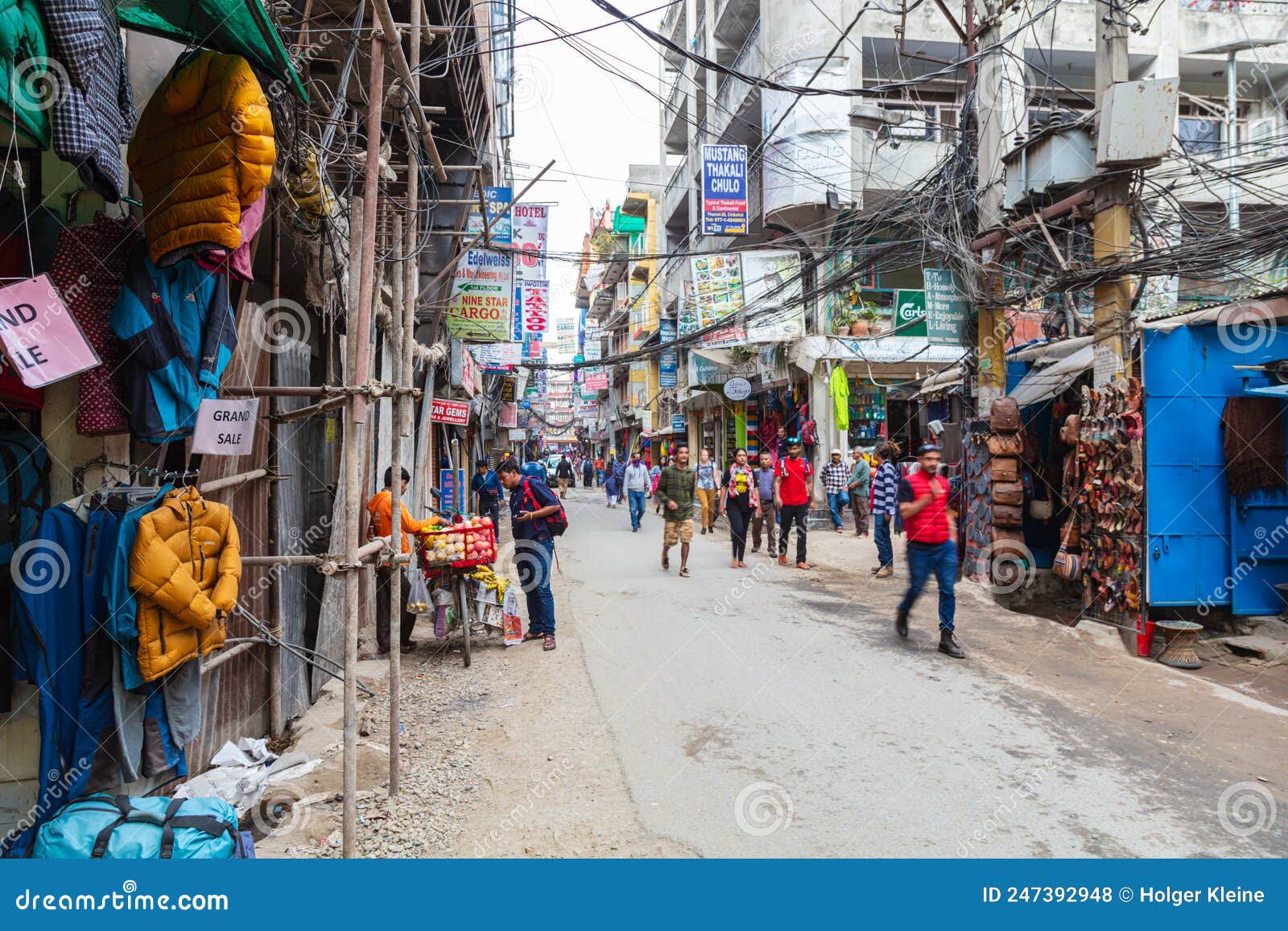 Kathmandu Nepal October 27 2021 Street Scene In The Capital Of Nepal Still Scarred By