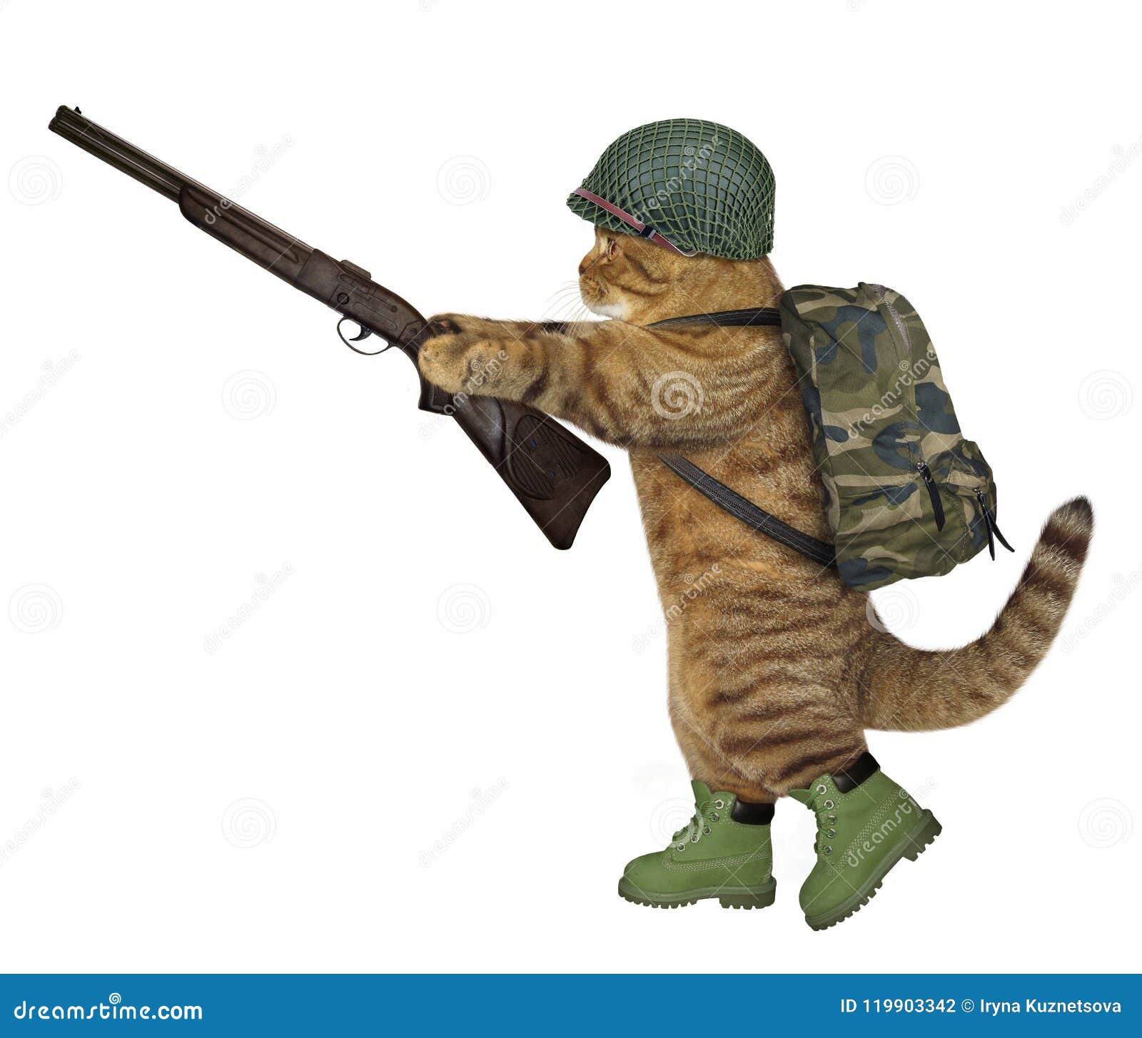 Кот солдат рисунок