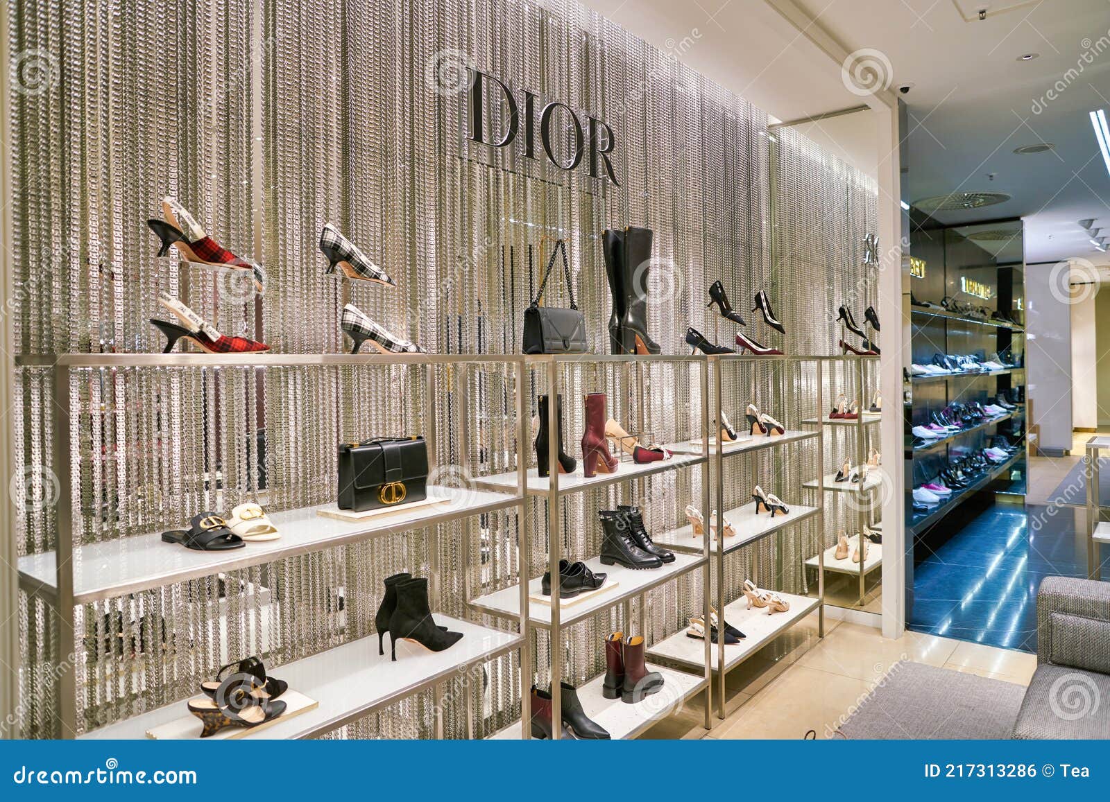 Moscow, Russia. 8th of March, 2022 A closed DIOR shop at the TsUM