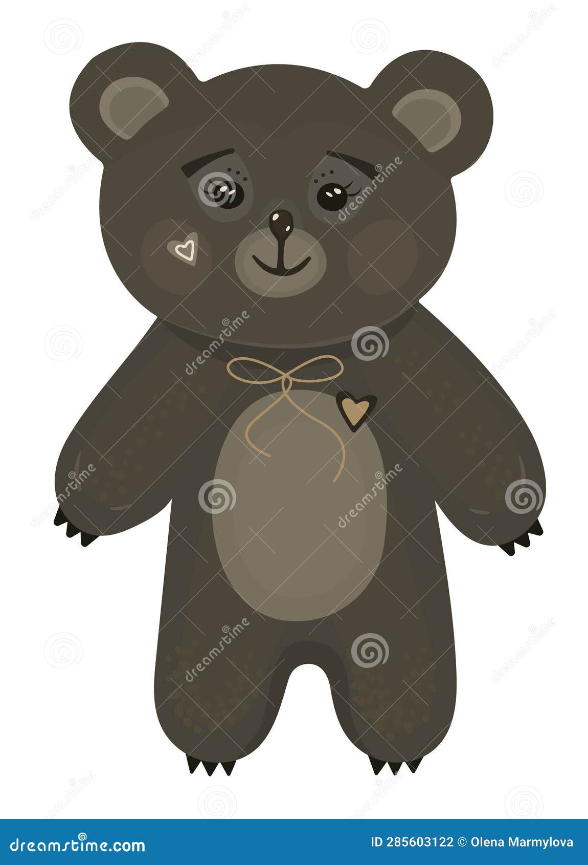 Kawaii Brown Bear Shirt Print Stock Illustration - Illustration of bear ...