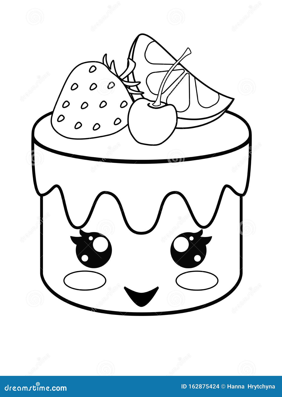 Download Kawaii Cupcake Para Colorear PNG - anime