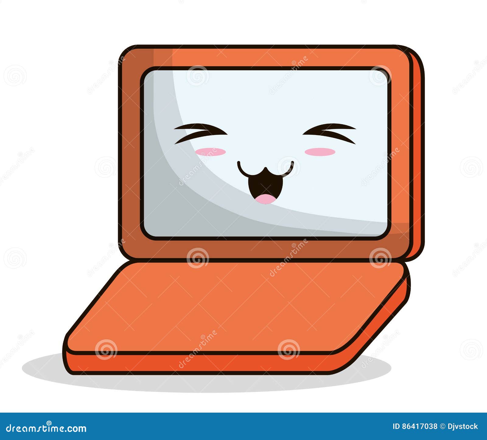 Kawaii Cartoon Technology Design Stock Illustration - Illustration of ...