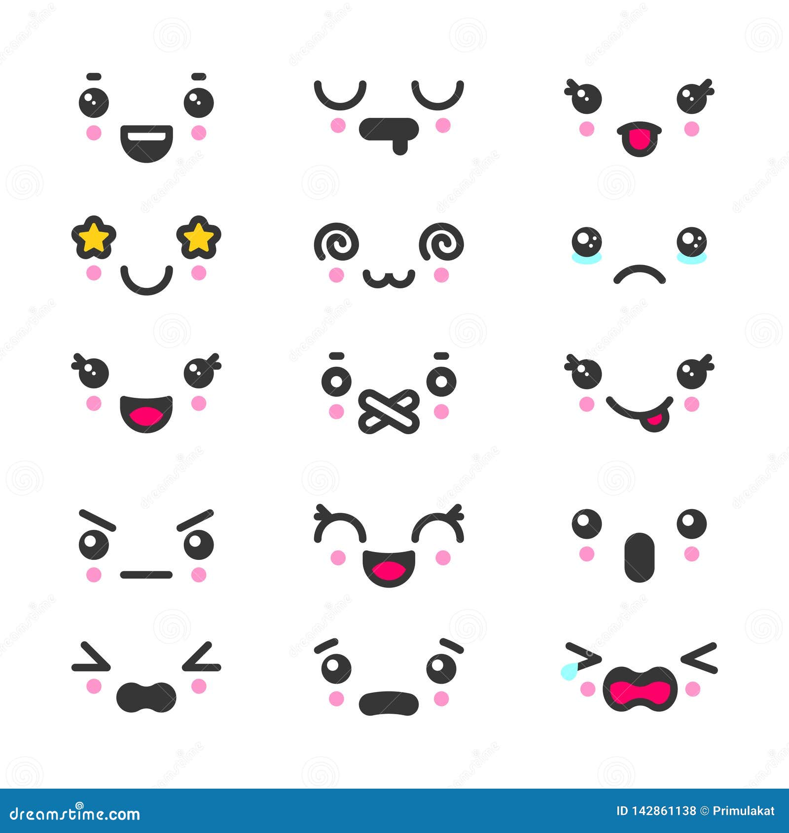 Emoticon female kawaii style icon Stock Vector by ©yupiramos 130781542