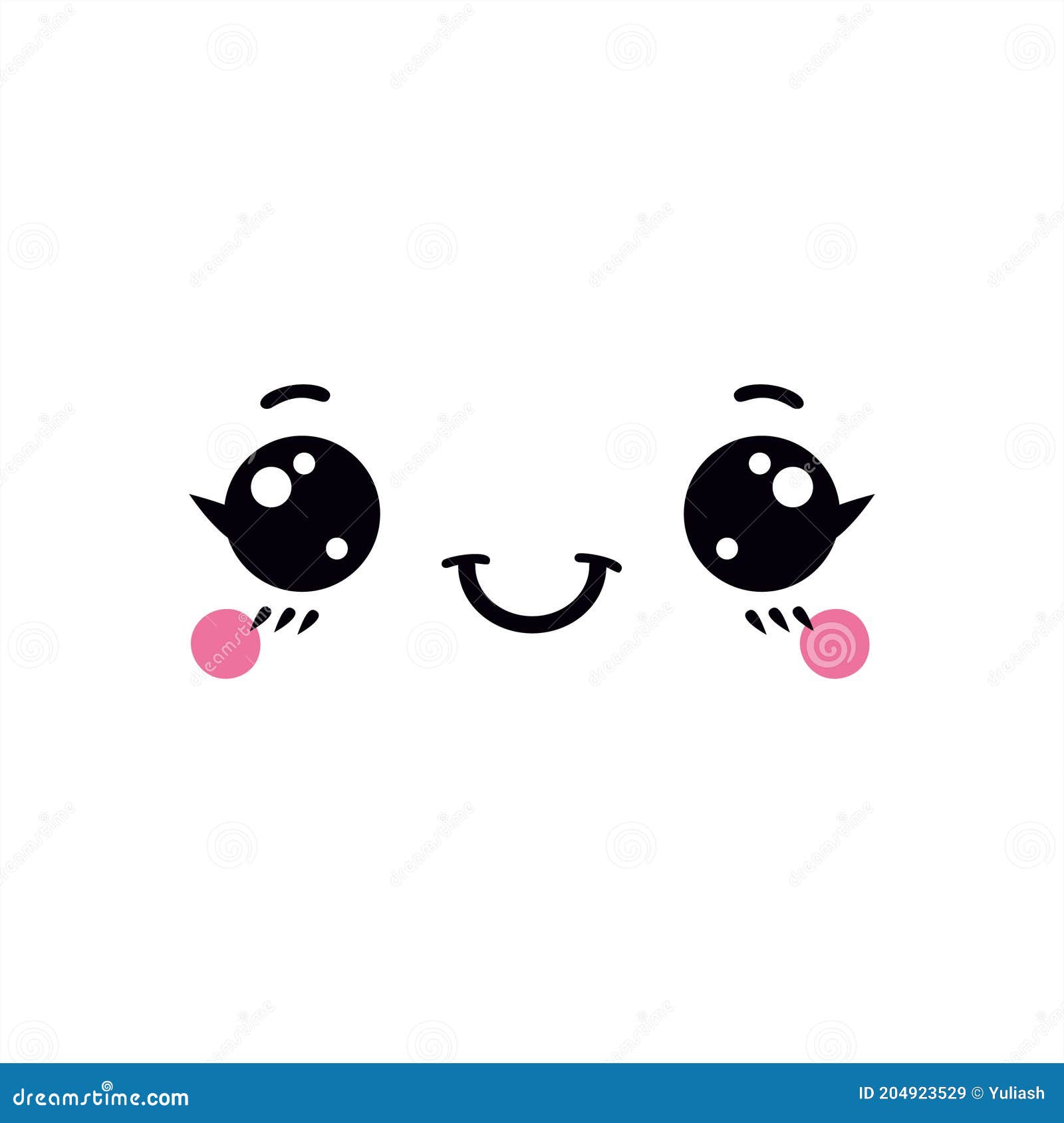 Anime style seamless pattern with cute emoji girls Stock Vector Image & Art  - Alamy