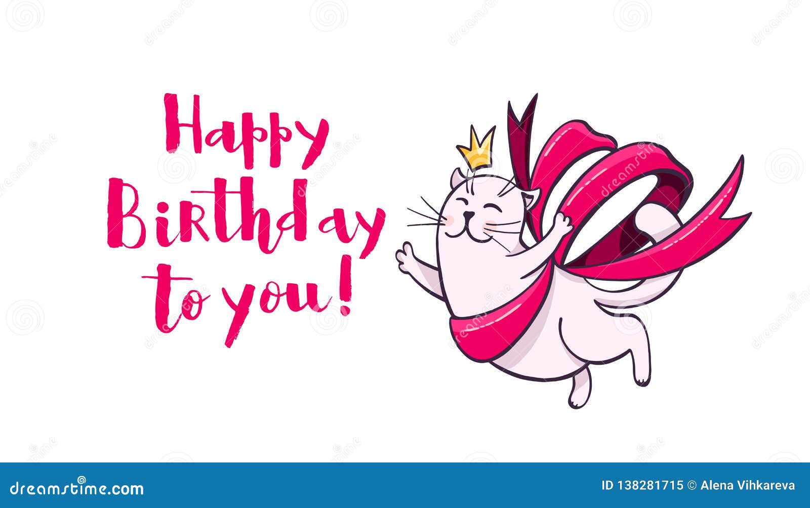 Kawaii A Happy Cat With A Bow Flying In The Clouds With A Crown On His Head Lettering Happy Birthday Greeting Card Drawing For Stock Illustration Illustration Of Birthday Animal Kawaii A Happy Cat With A Bow Flying In The Clouds With A Crown On His Head Lettering Happy Birthday Greeting Card Drawing For Stock Illustration Illustration Of Birthday Animal