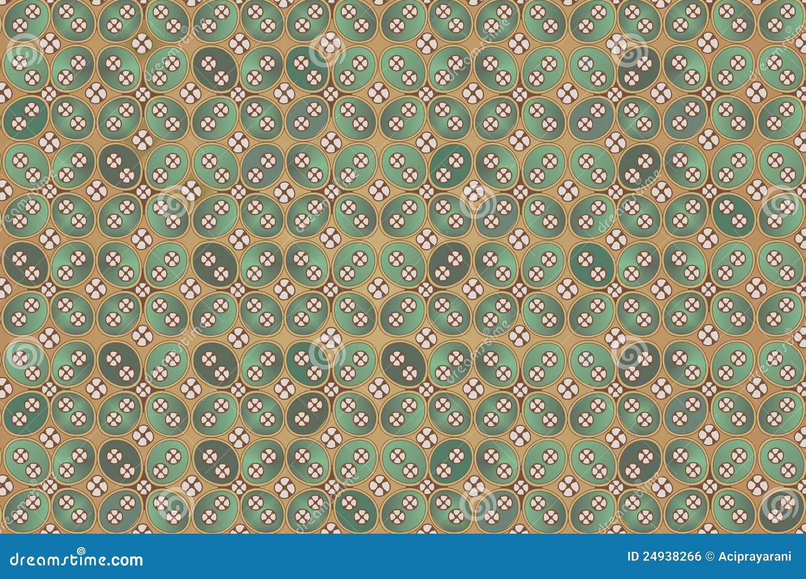 kawung batik pattern - cotton