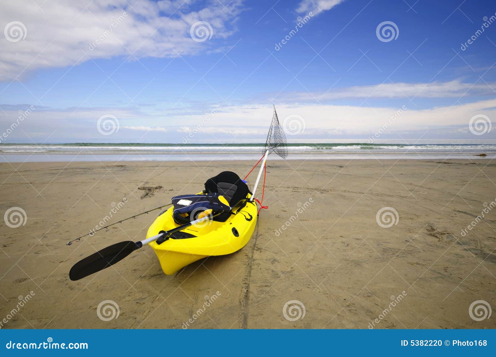 Kayak on the beach stock photo. Image of ocean, view, solitude - 5382220