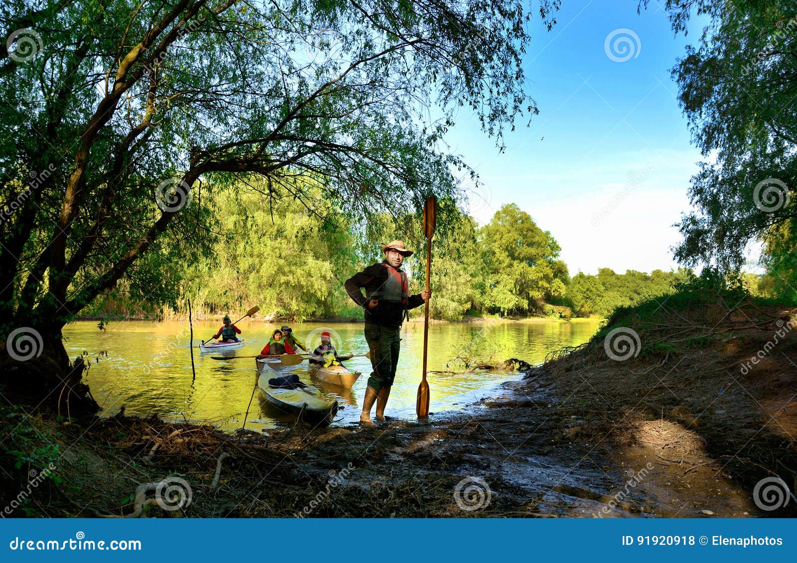 With the Kayak in Danube Delta, Romania Editorial Stock Photo - Image ...