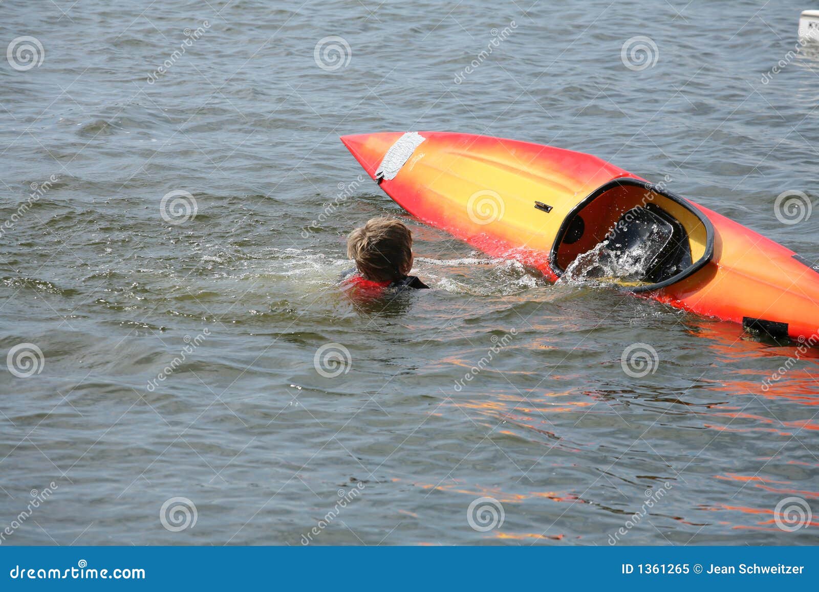 Kayak falling stock image. Image of calm, active, outdoor 1361265