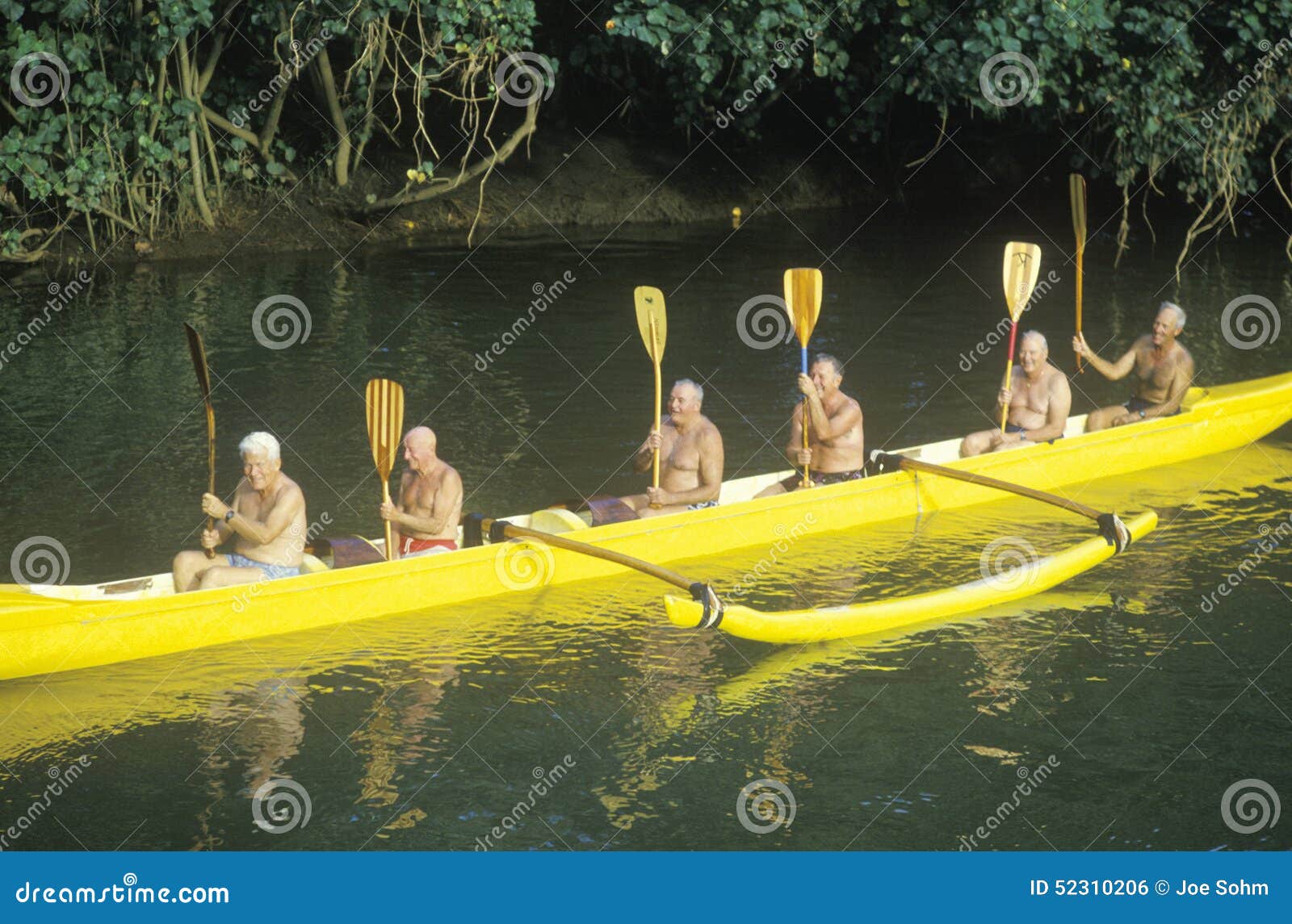 Kayak in River, Kauai, HI editorial photo. Image of canoeing 52310206