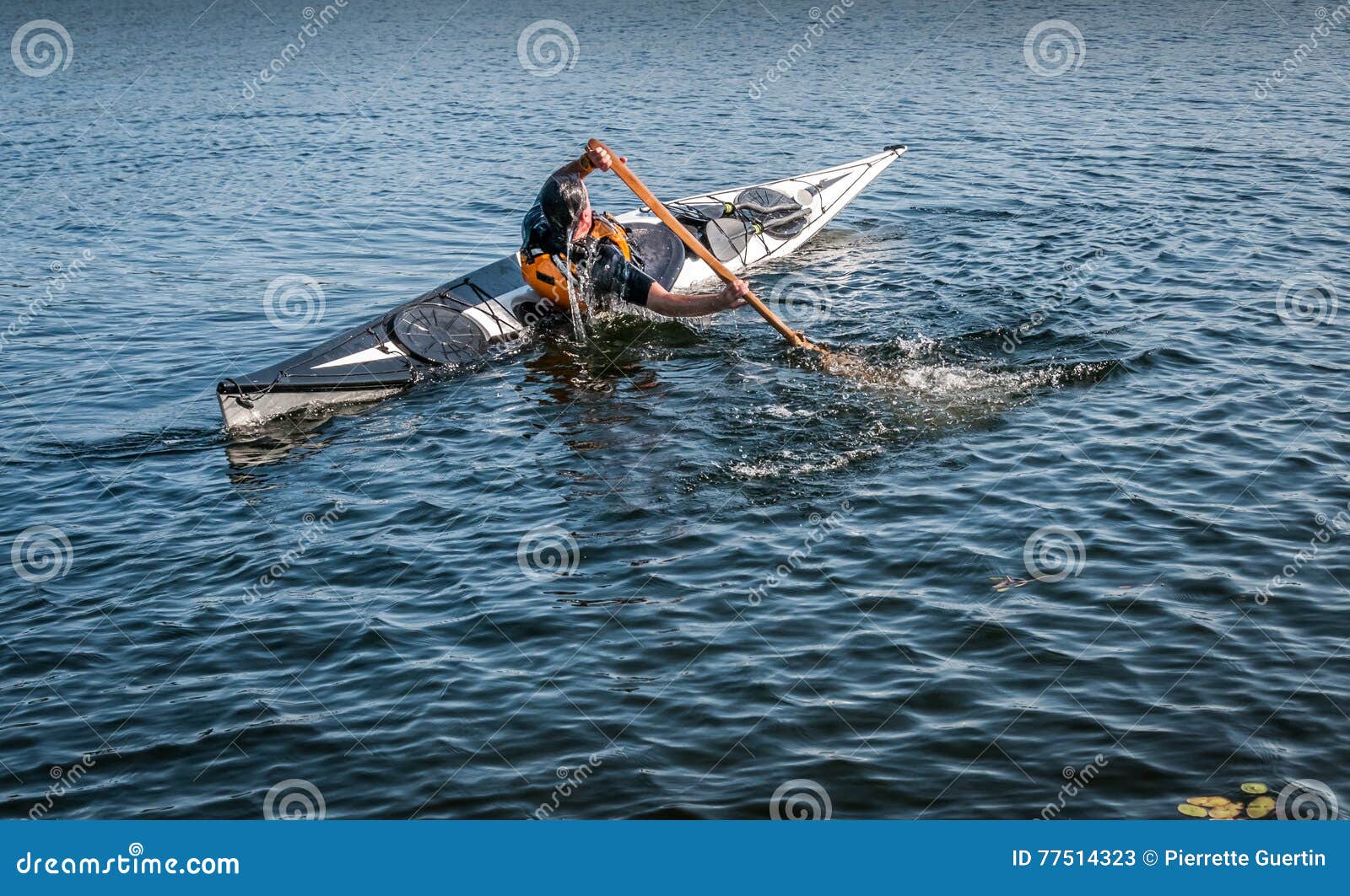 Kayak rolling technique 10 stock image. Image of determination 77514323