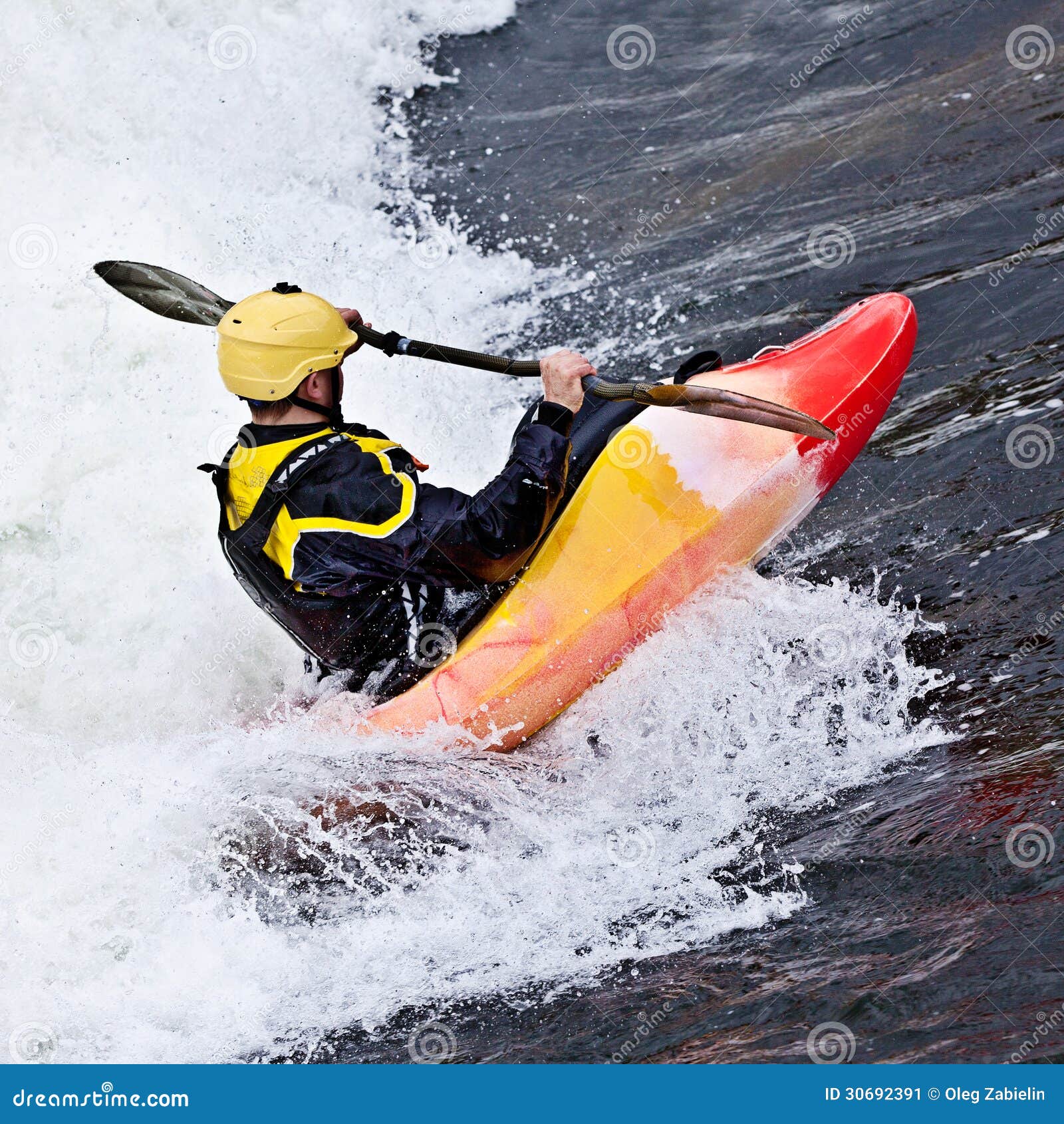 Kayaking stock image. Image of boat, spinning, extreme 30692391