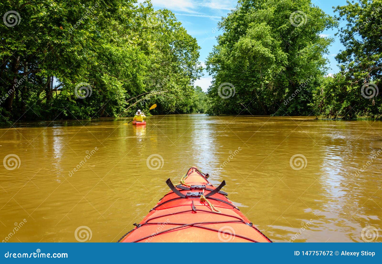 kayaking on a creek in central kentucky