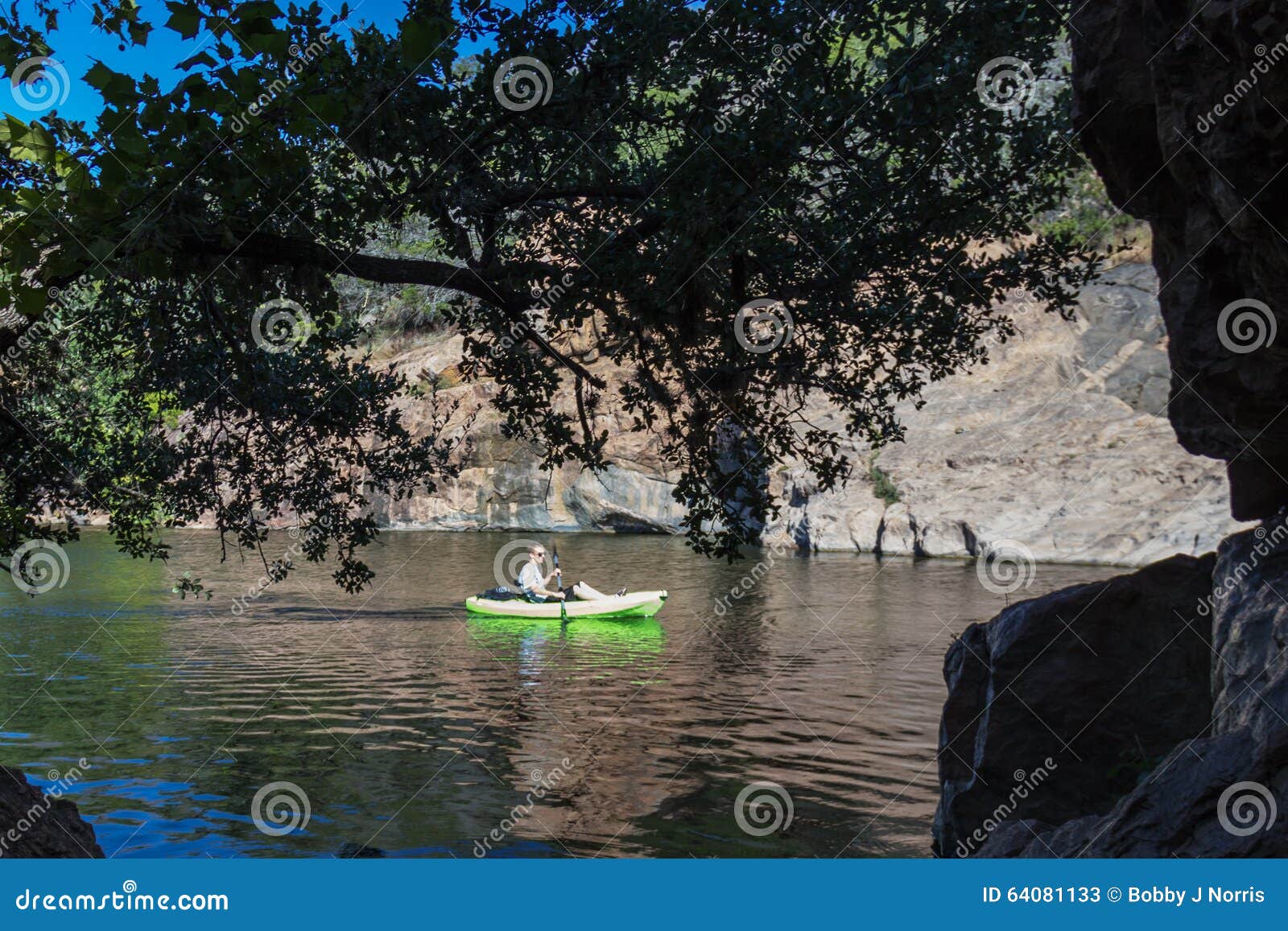 Kayaking at Inks Lake editorial stock photo. Image of kayak 64081133
