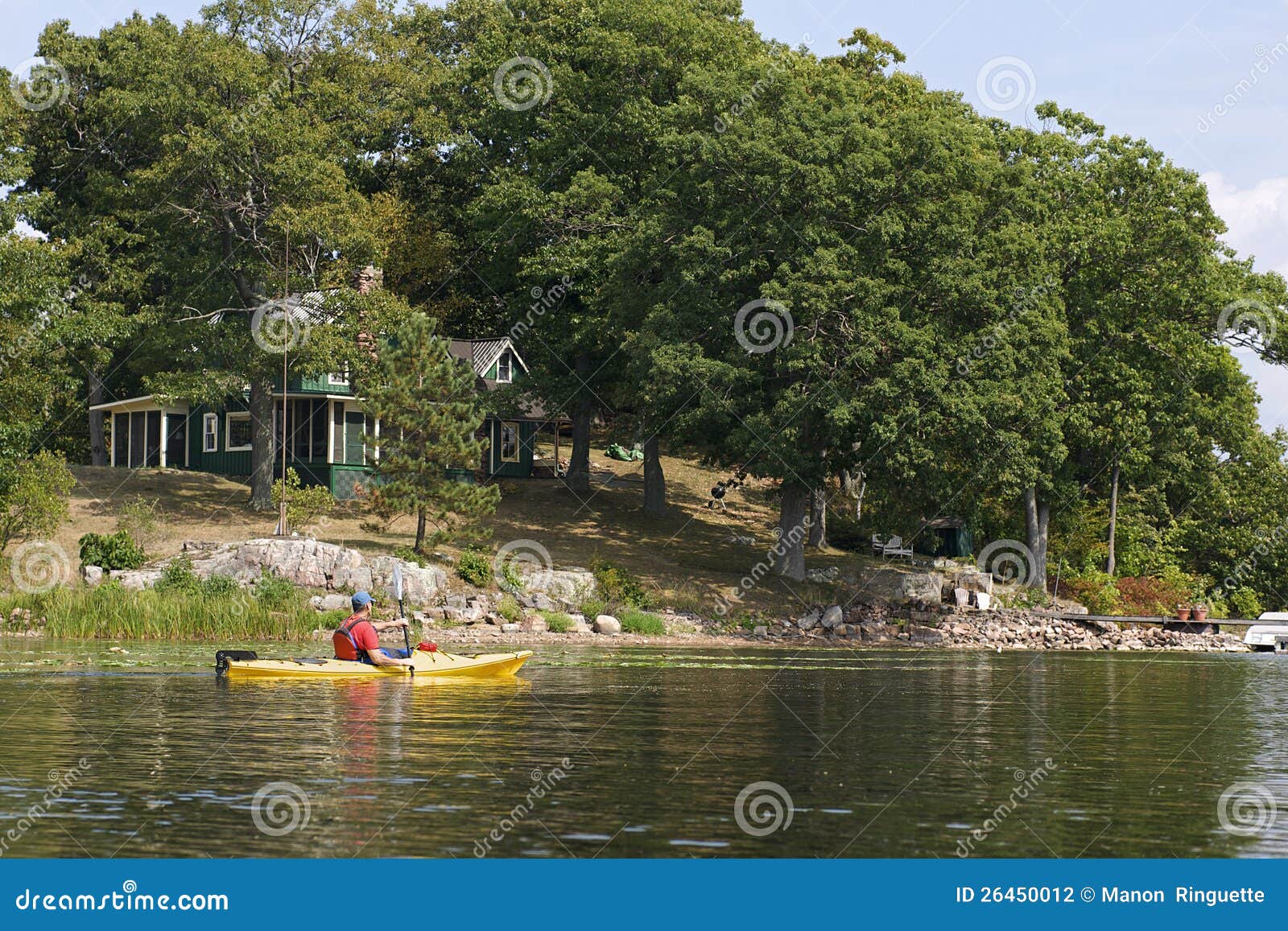 Kayaking Thousand Islands, Ontario Stock Photo Image of paddler