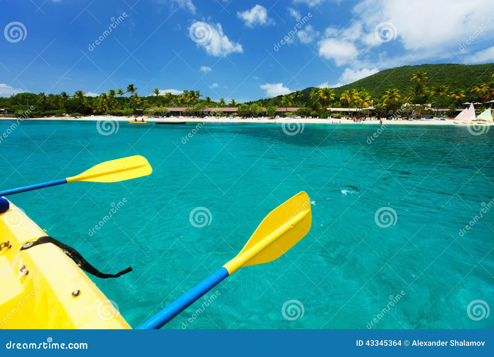 Kayaking At Tropical Ocean Stock Photo - Image: 43345364